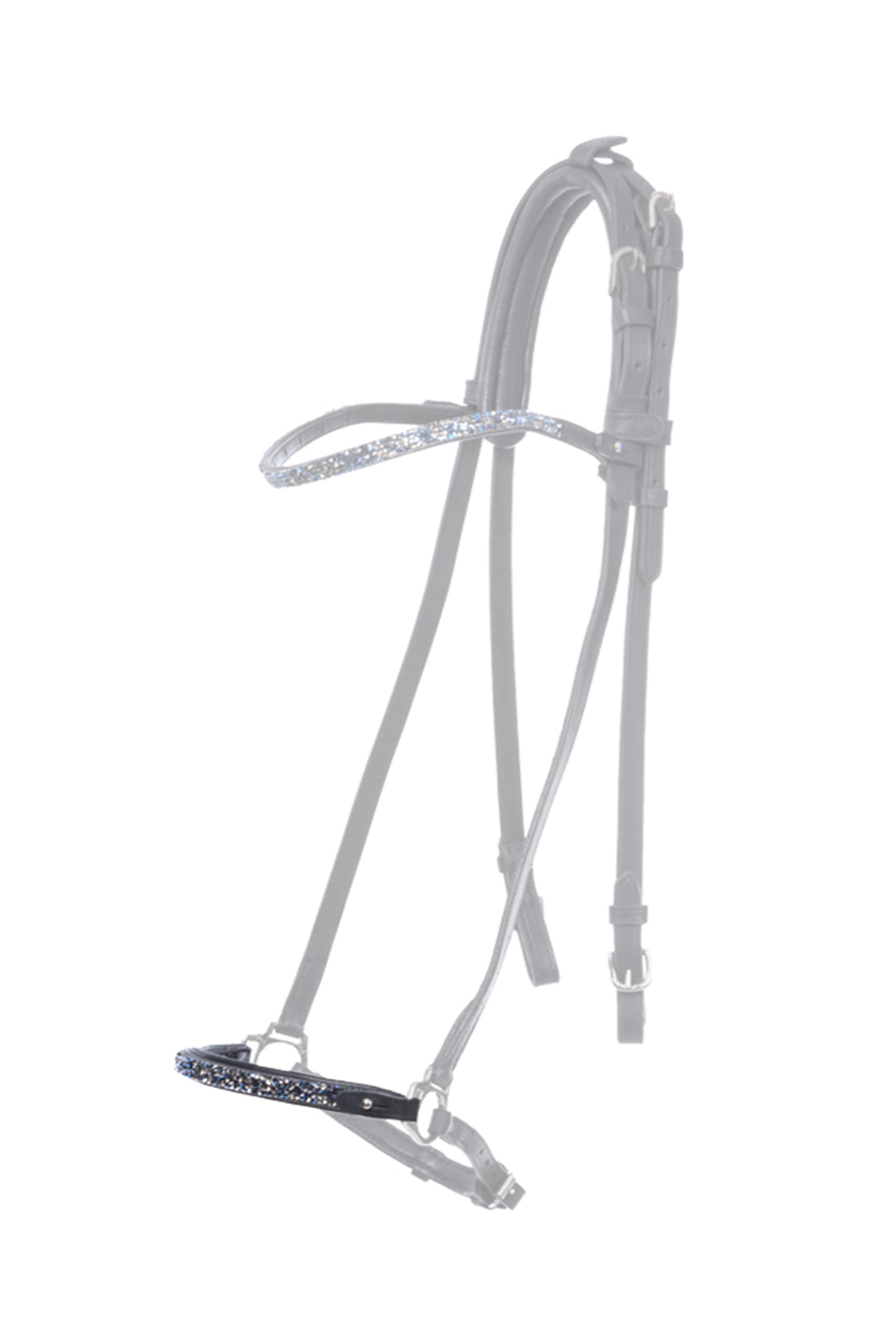 Kavalkade Bl&aacute;r Dropped Noseband Piece for Kjartan Icelandic Bridle