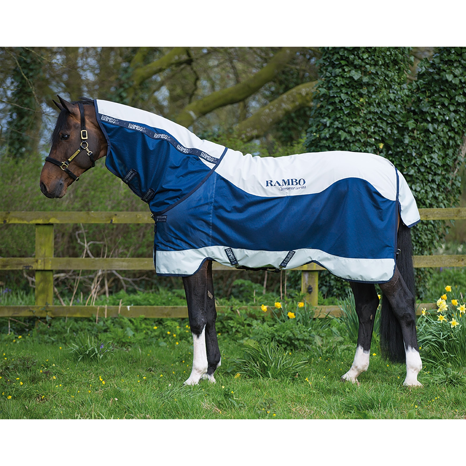 Horseware Rambo Summer Series Turnout Rug With Liner (0g / 100g) and Detachable Neck