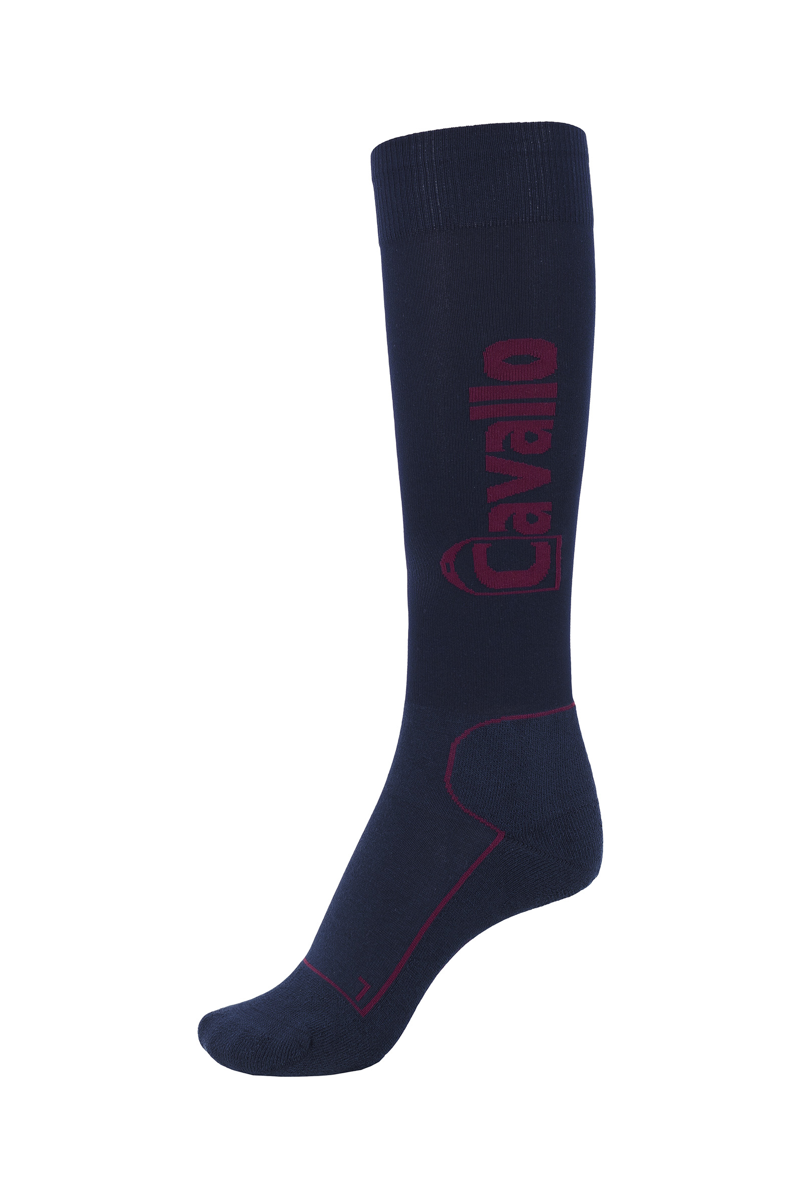 Dark Blue/Dark Red Cavallo CavalSimo Riding Socks