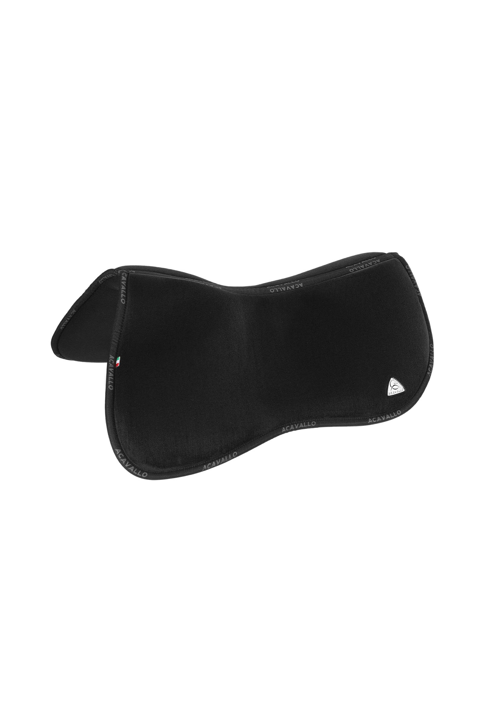 Black Acavallo Memory Foam Classic Half Pad Suede Rear Riser