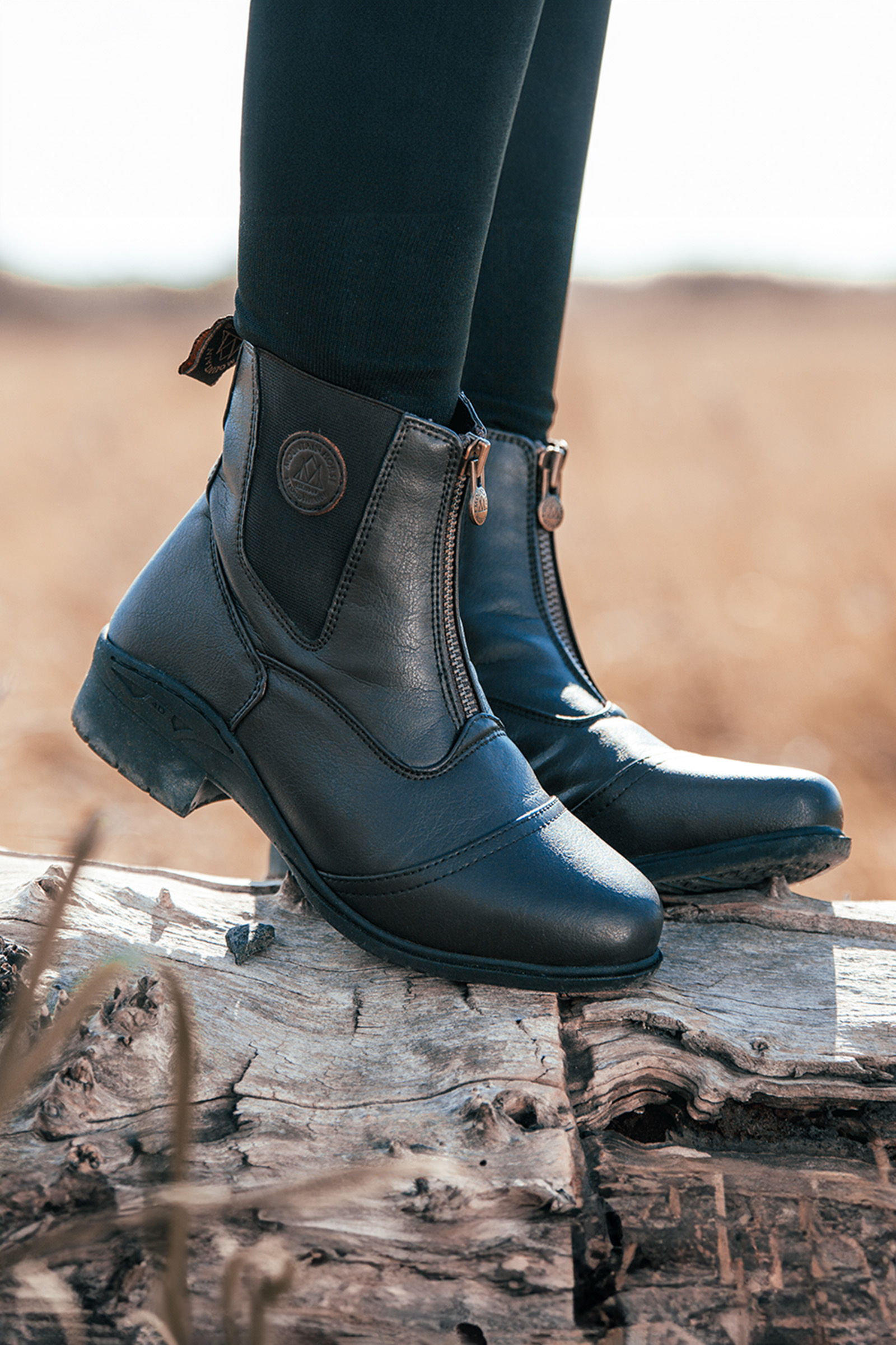 Black Mountain Horse Veganza Zip Paddock Boots
