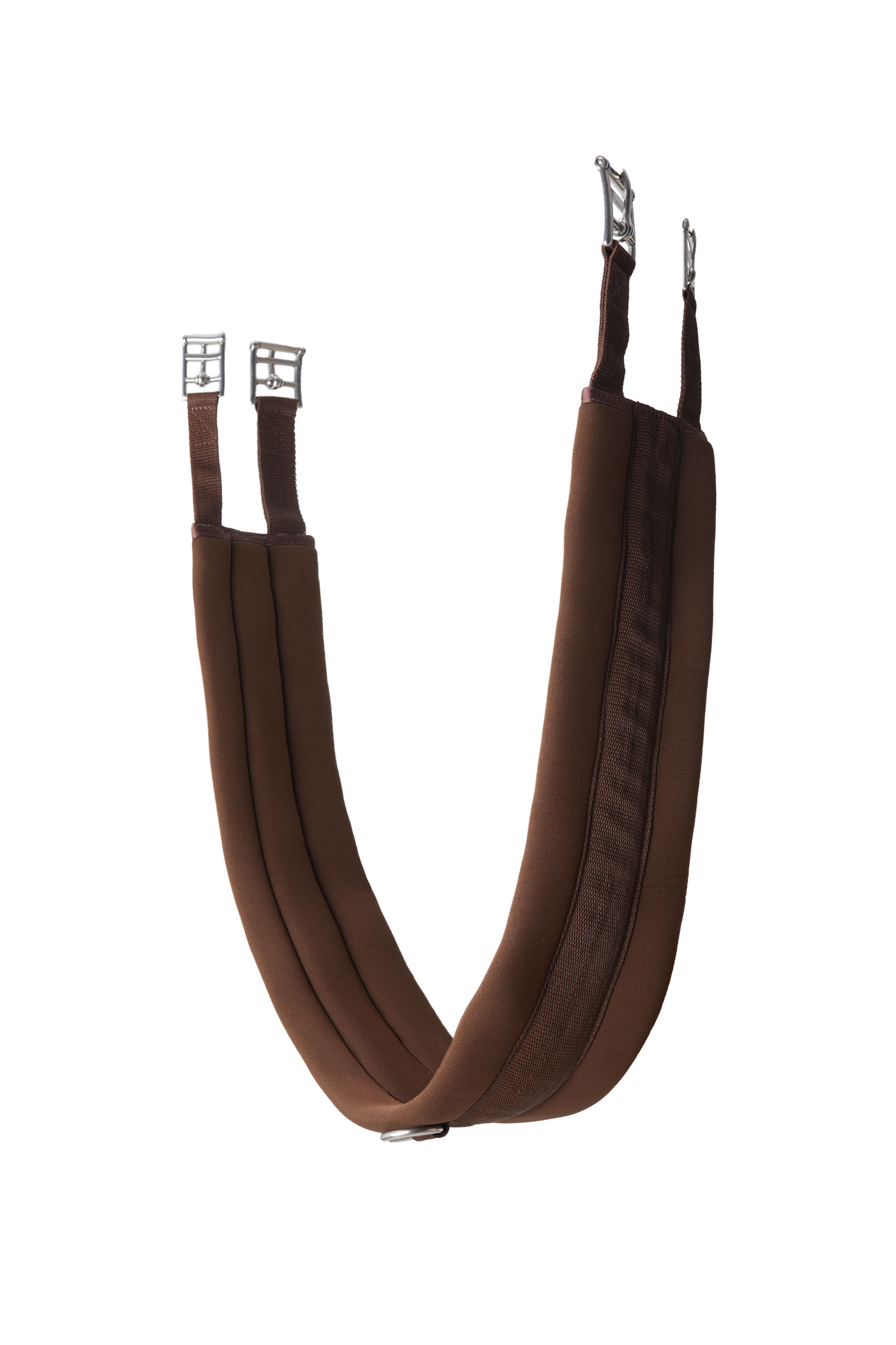 Demitasse Brown Horze Dinant Neoprene Long Girth without Elastic