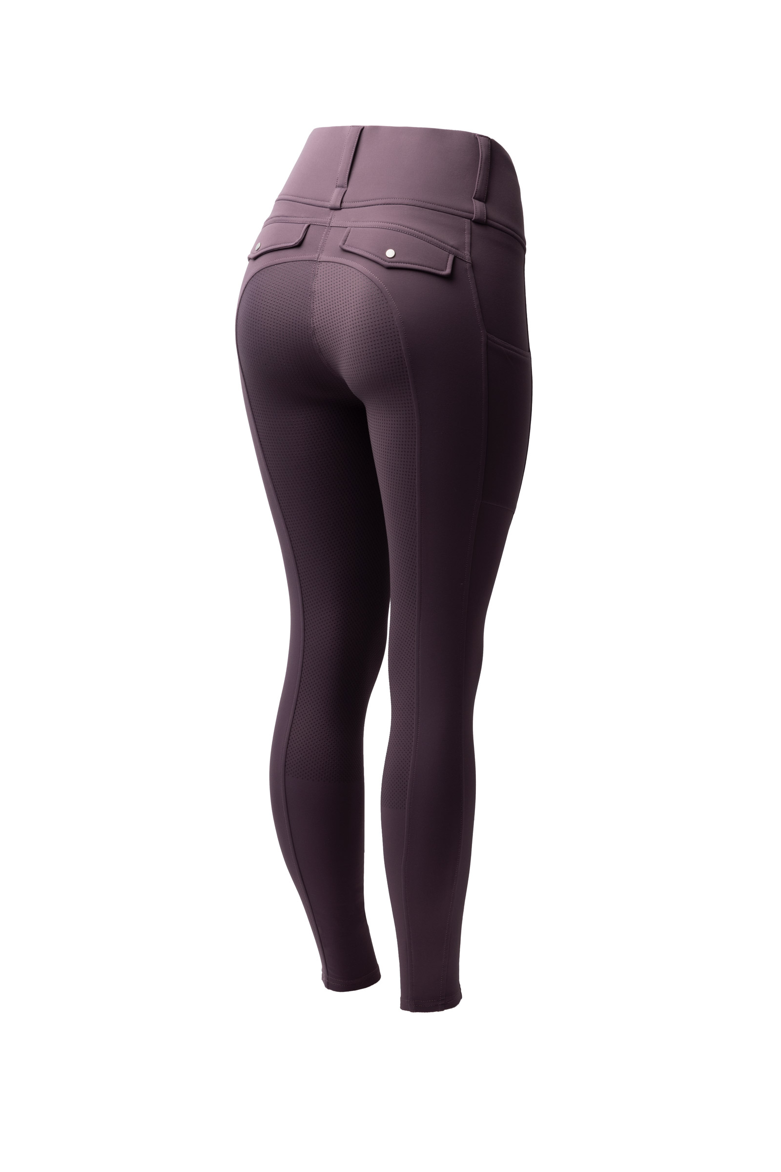 Flint purple Horze Anya Women´s Fullgrip Hybrid Thermotights