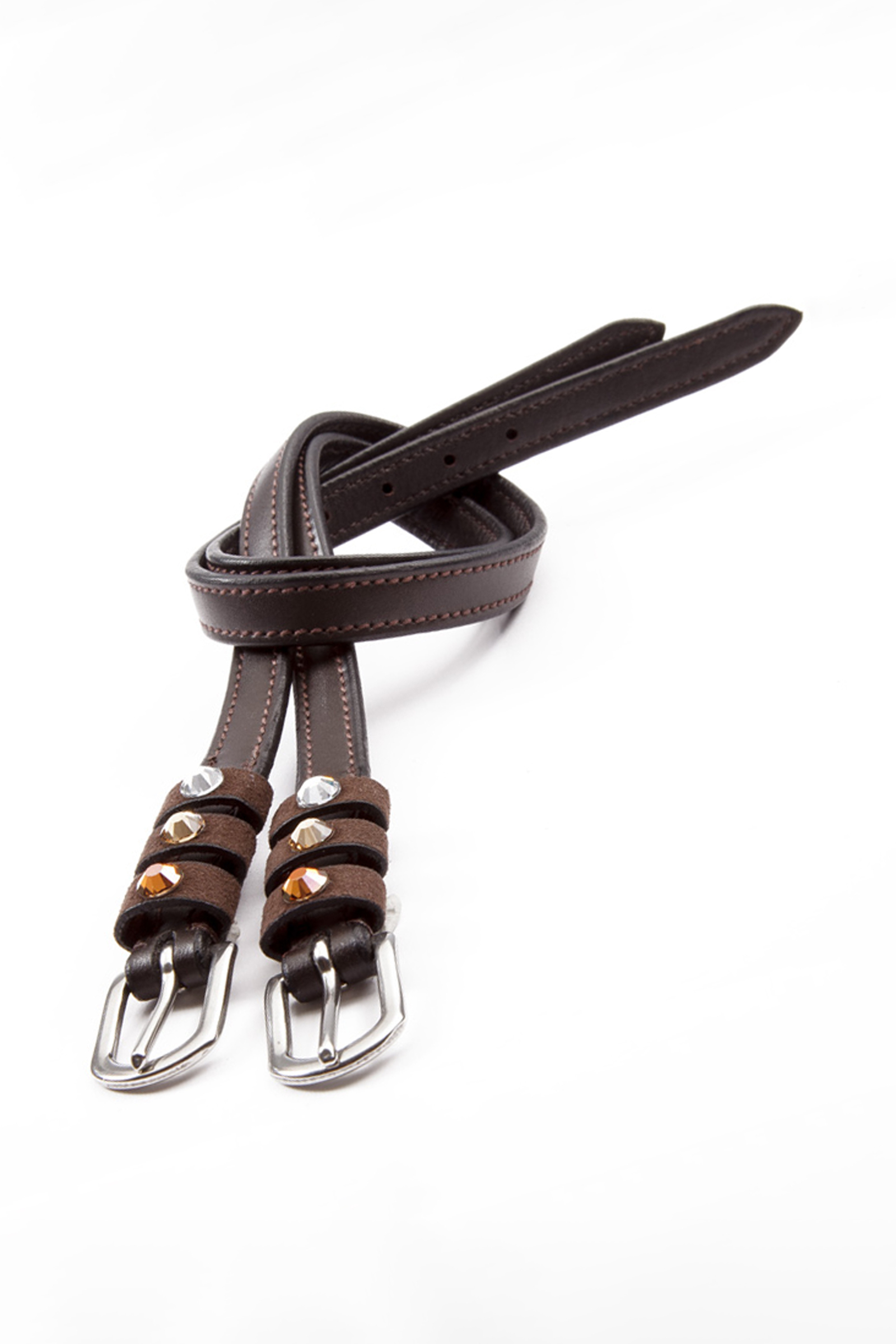 Brown/Brown/White Kavalkade Seasons Dreams Spur Straps