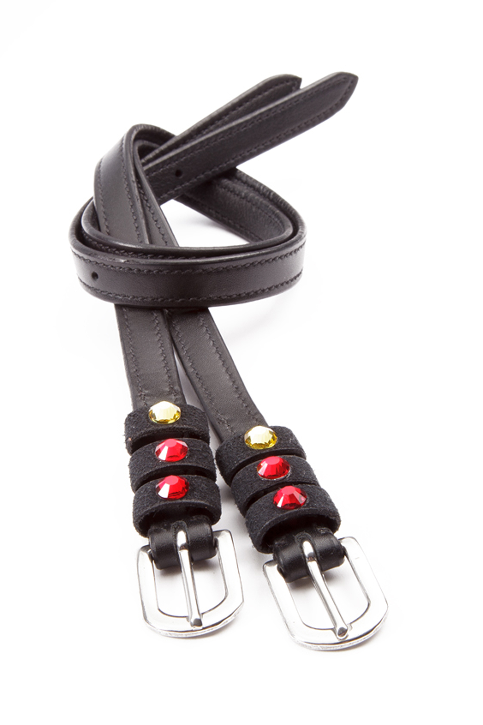 Black/Red/Gold Kavalkade Seasons Dreams Spur Straps