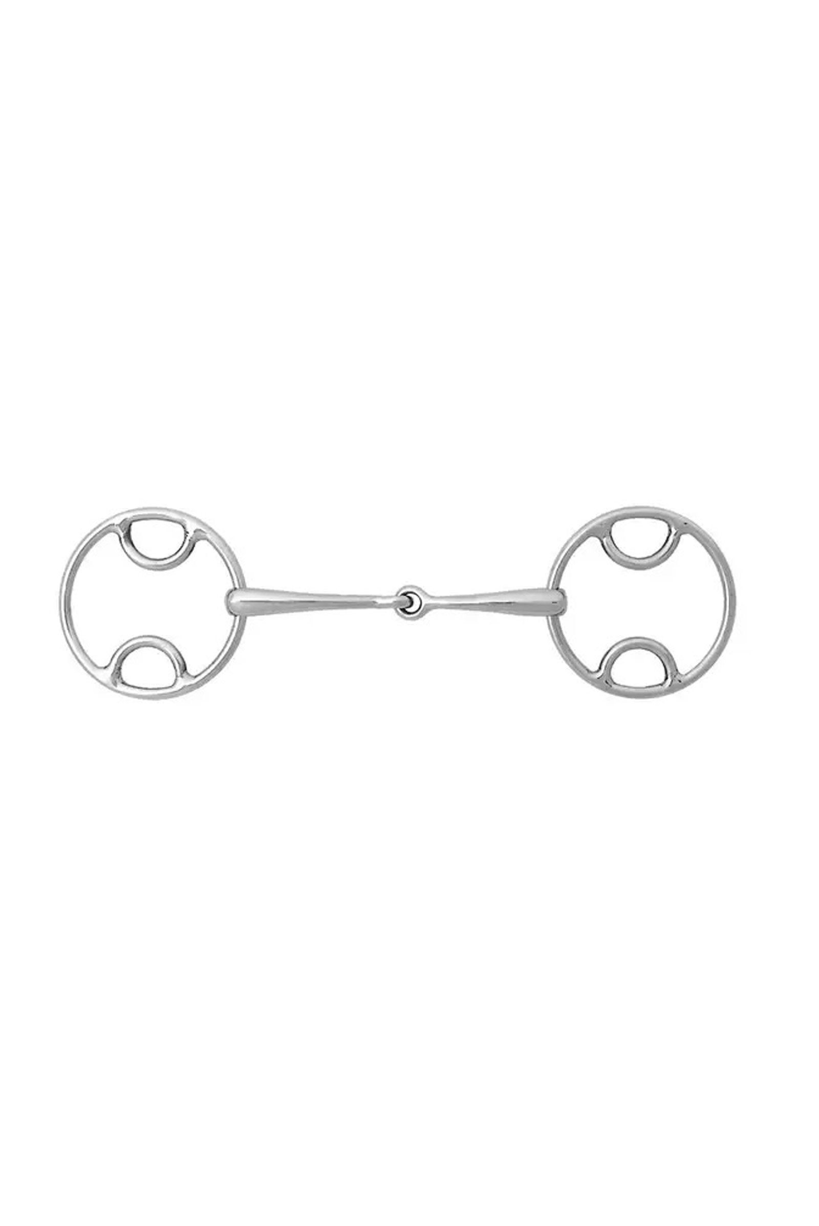 Korsteel Stainless Steel Jointed Beval Loose Ring Snaffle Bit