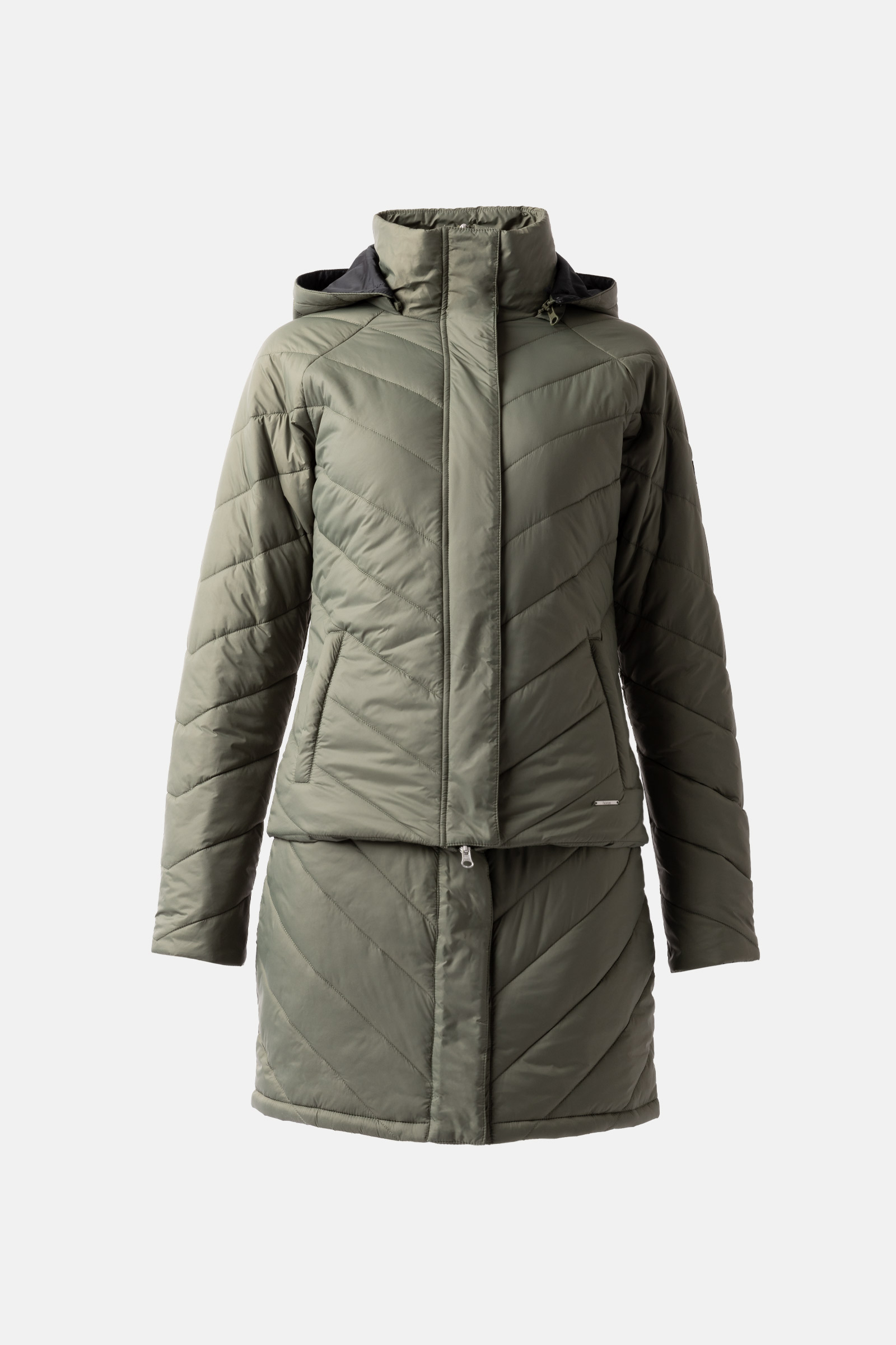 Horze Aurora Padded Parka Riding Riding Jacket with Removable Skirt