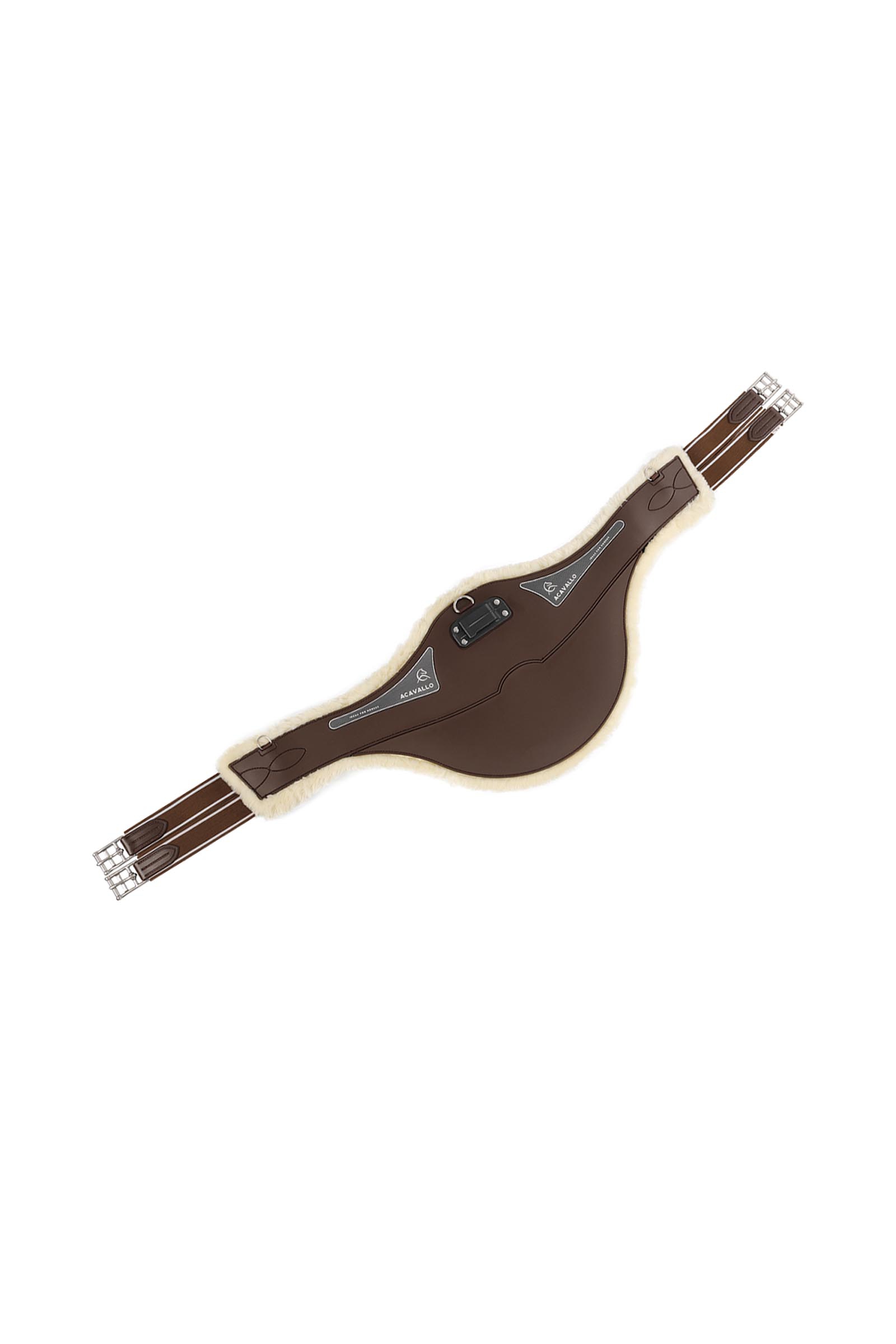 Dark Brown Acavallo Stud Guard Girth Classic Gel With FauxFur