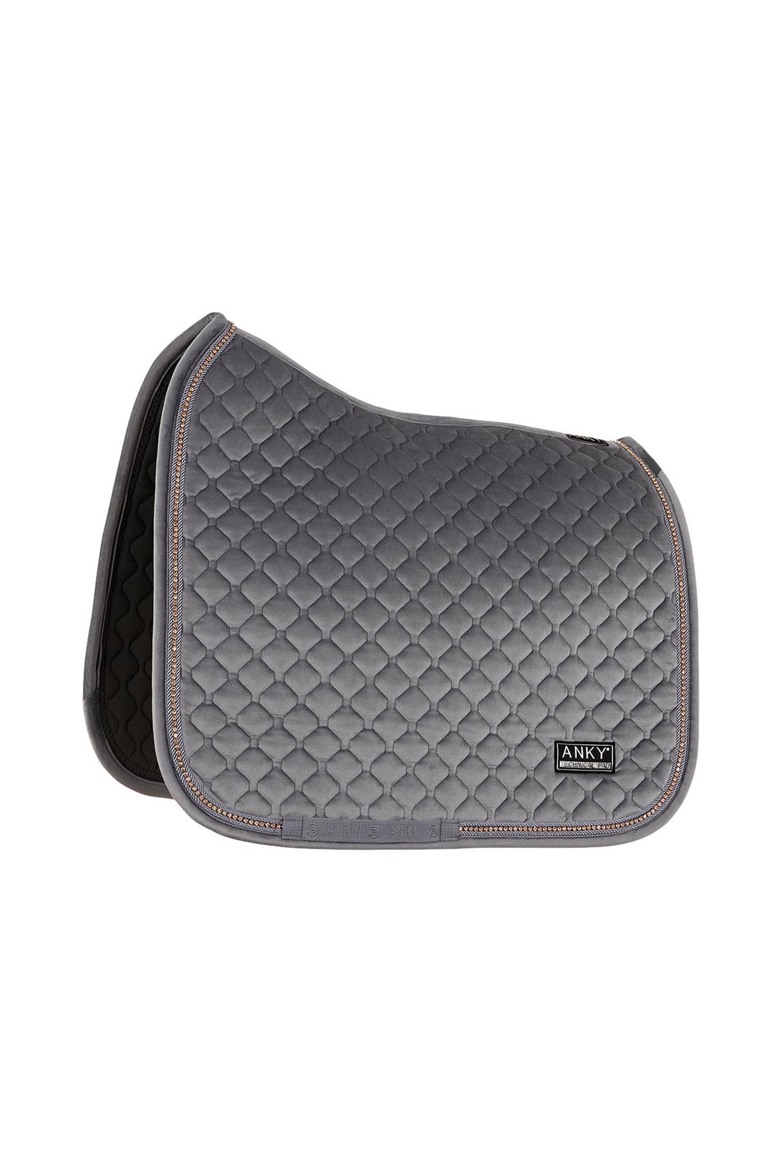 Steel Grey ANKY Velvet Stones Dressage Saddle Pad