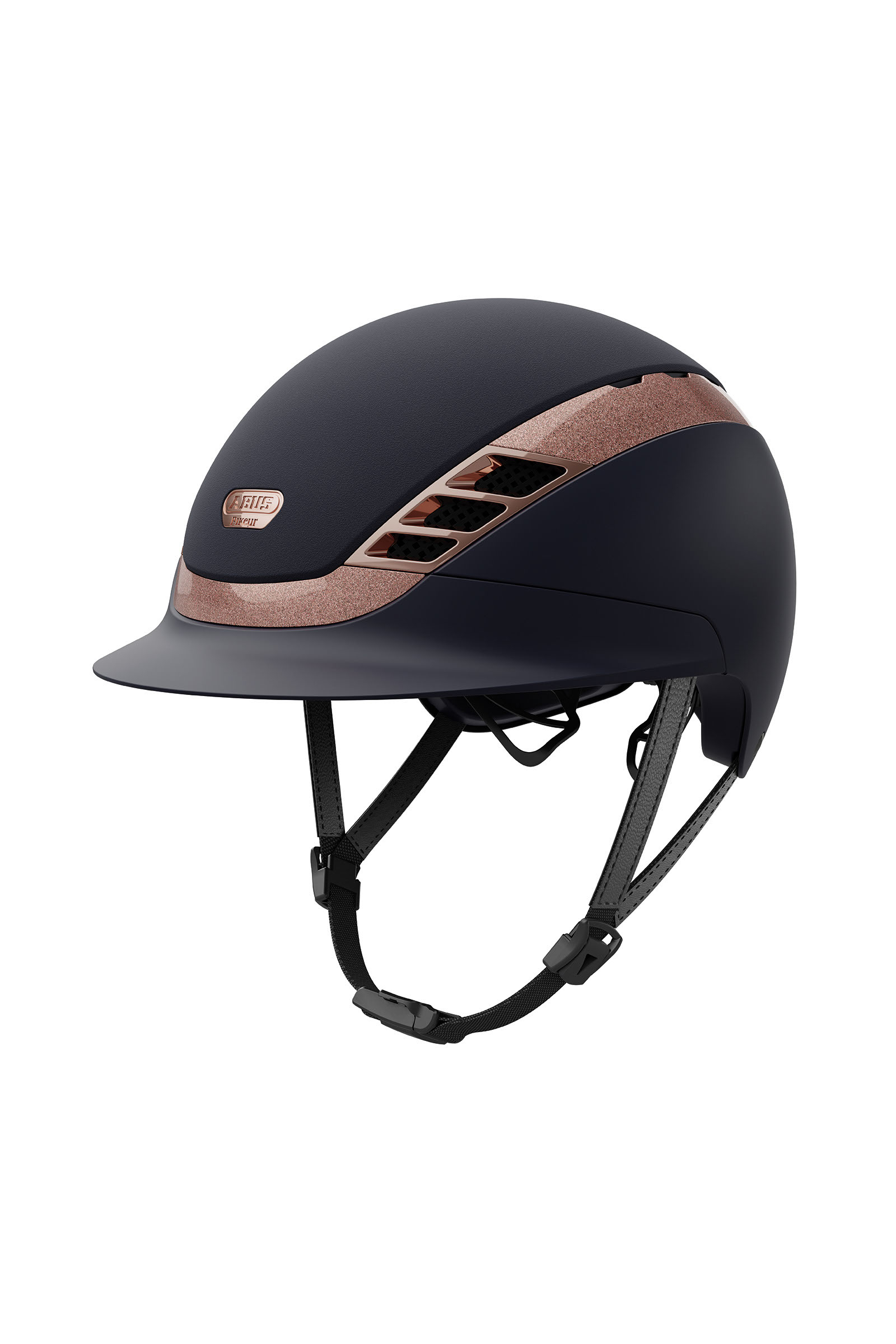 Navy/Rosegold Abus Pikeur AirLuxe Supreme Riding Helmet