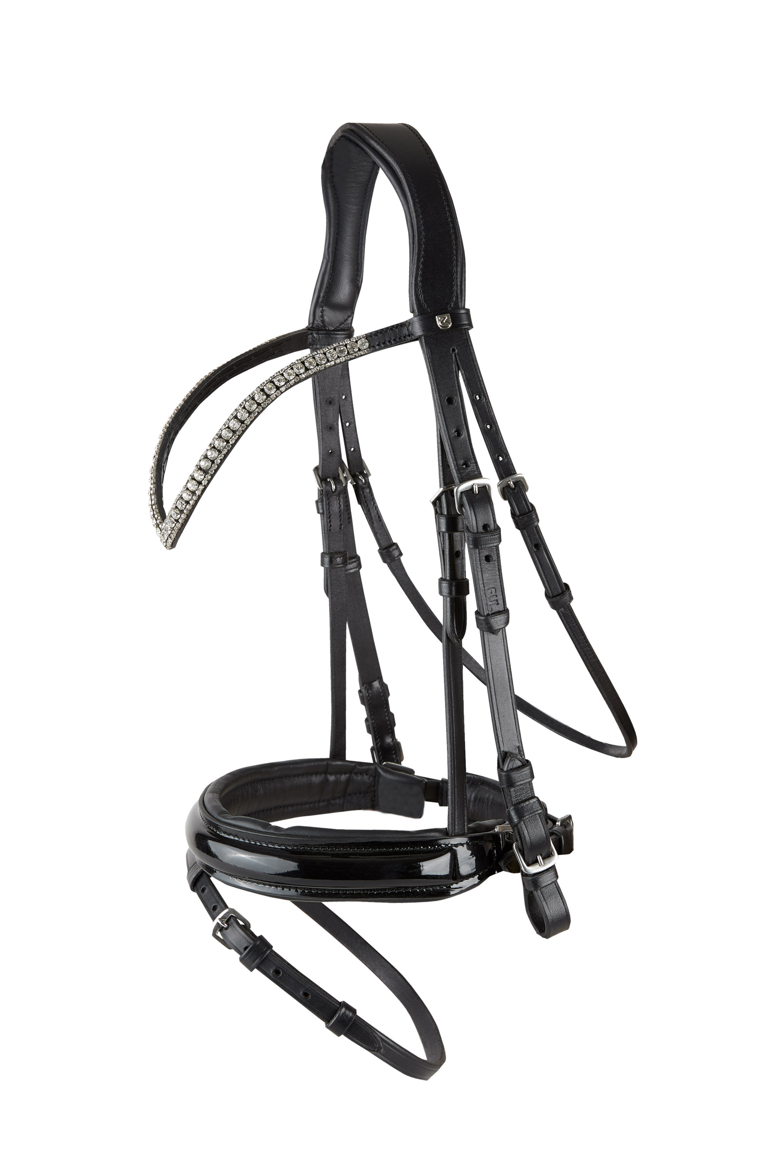Black/Black Horze Grayson Anatomic Snaffle Bridle