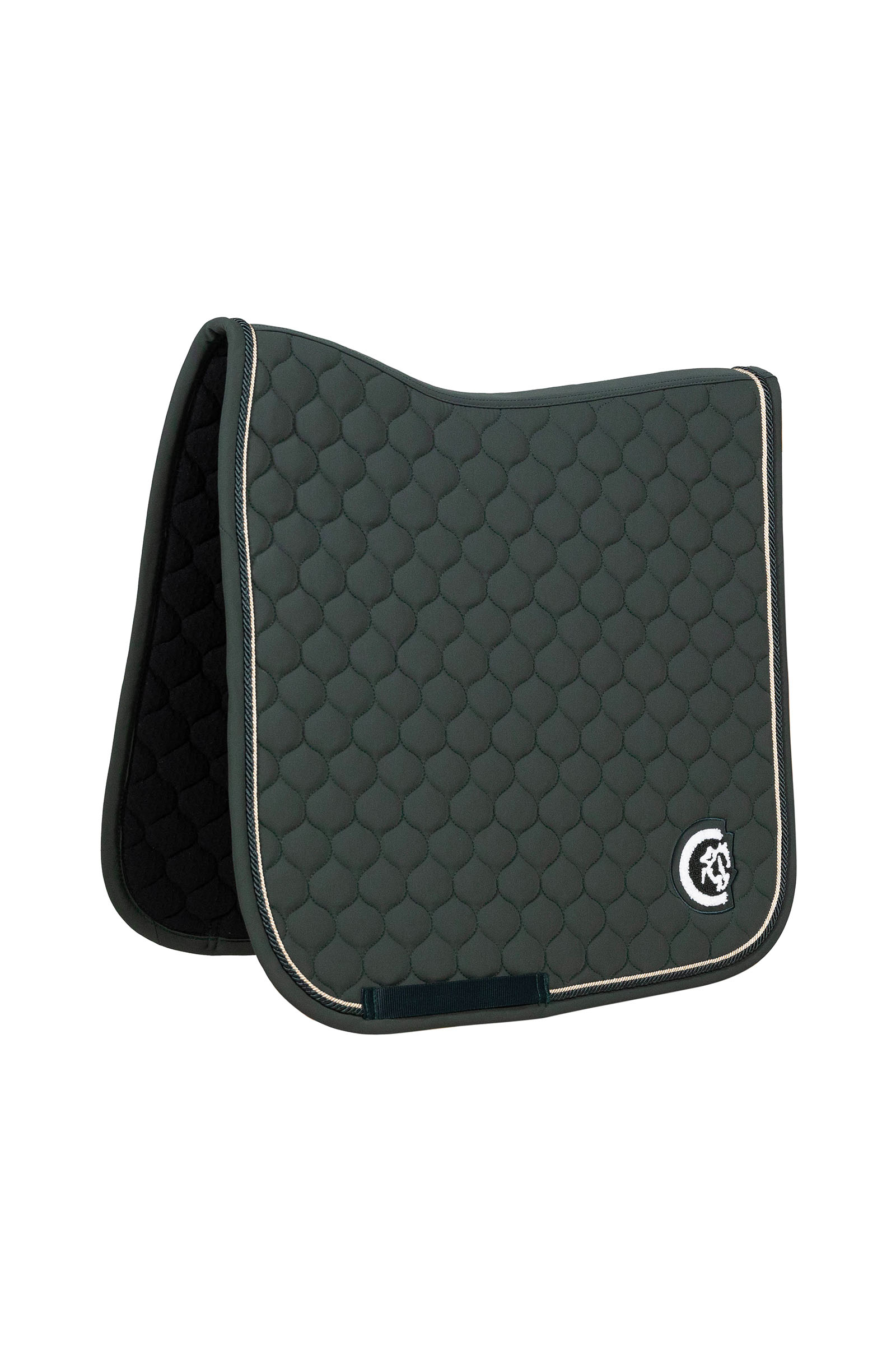 pine green Kentucky Horsewear Dressage Saddle Pad onion quilt 3D logo
