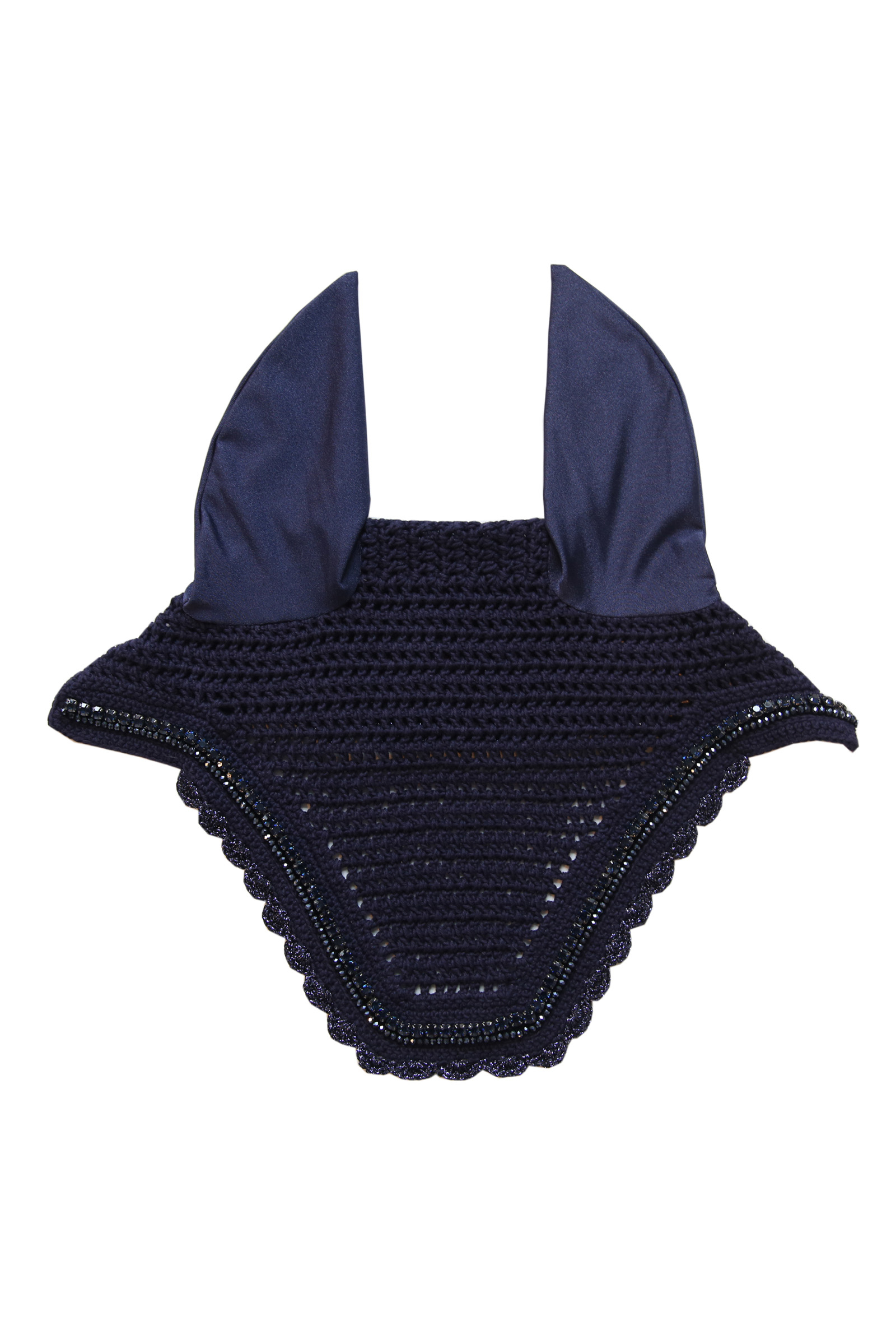 Dark Blue Kentucky Horsewear Fly Veil Wellington Stone & Pearl