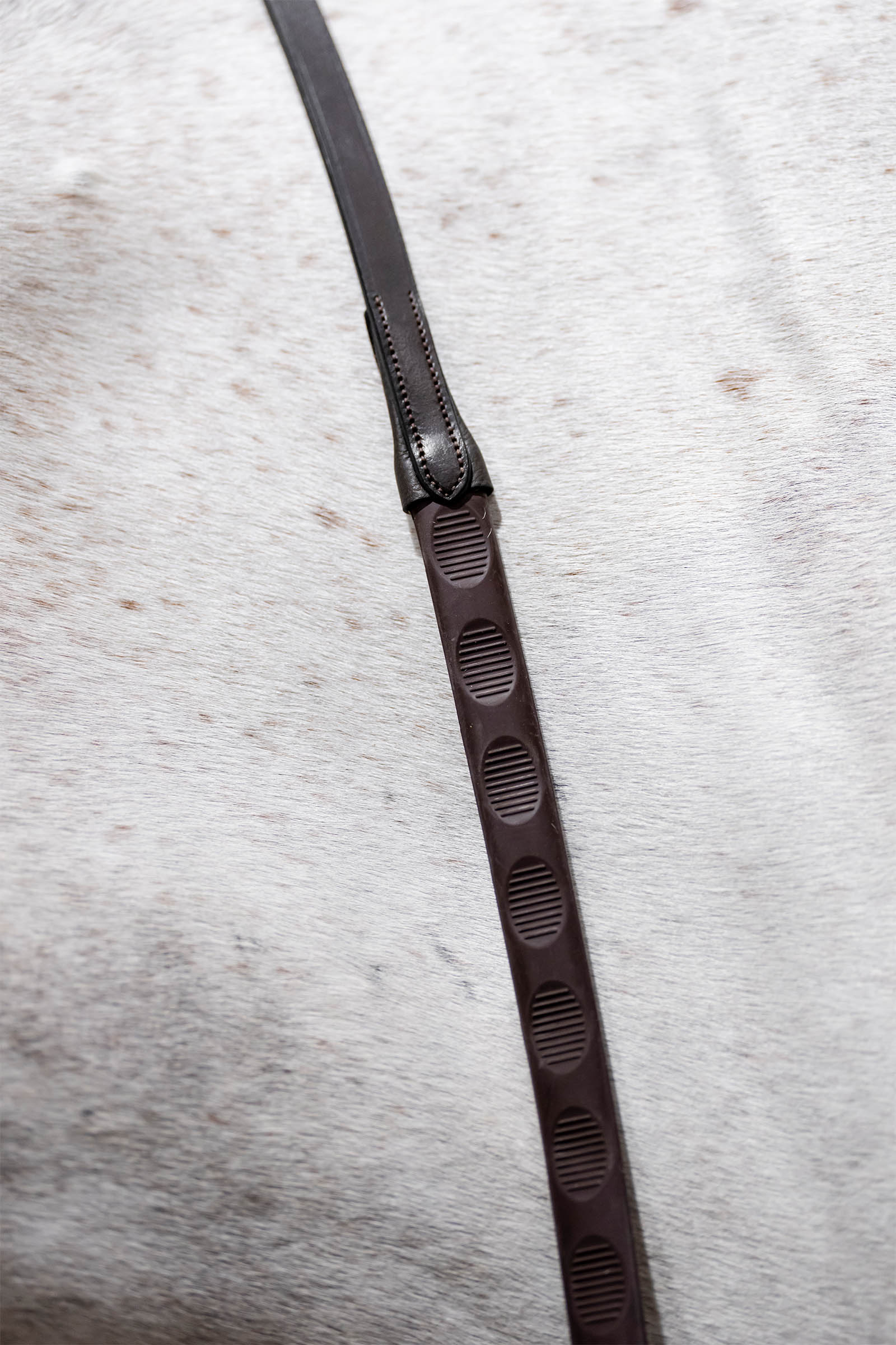 Brown Horseware Thumb Grip Rubber Reins