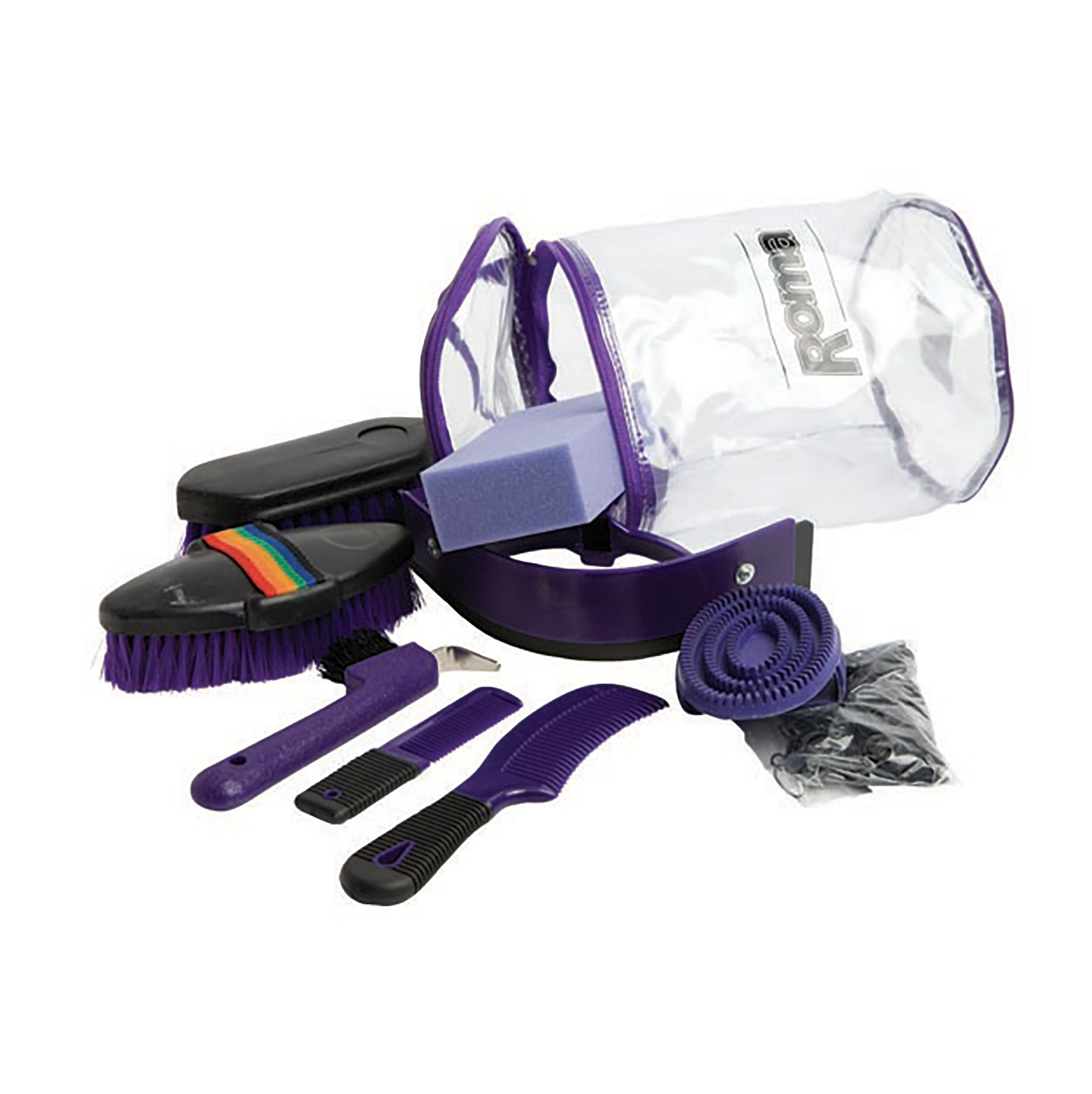 Purple Roma Cylinder 9 Piece Grooming Kit