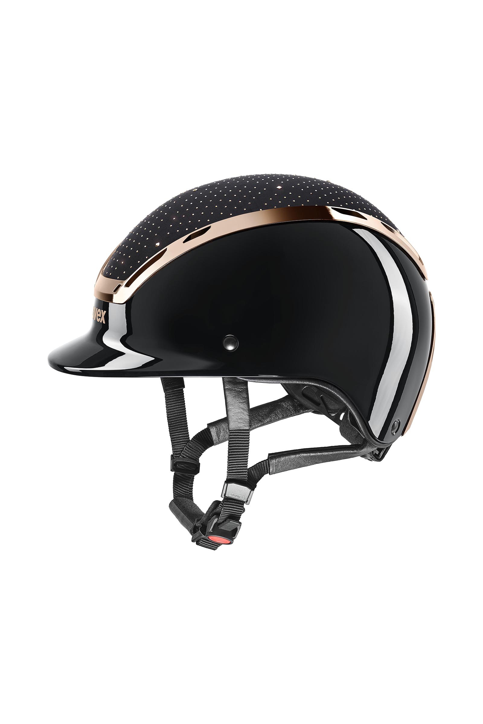 black-rosé Uvex Exxeed Glow Riding Helmet