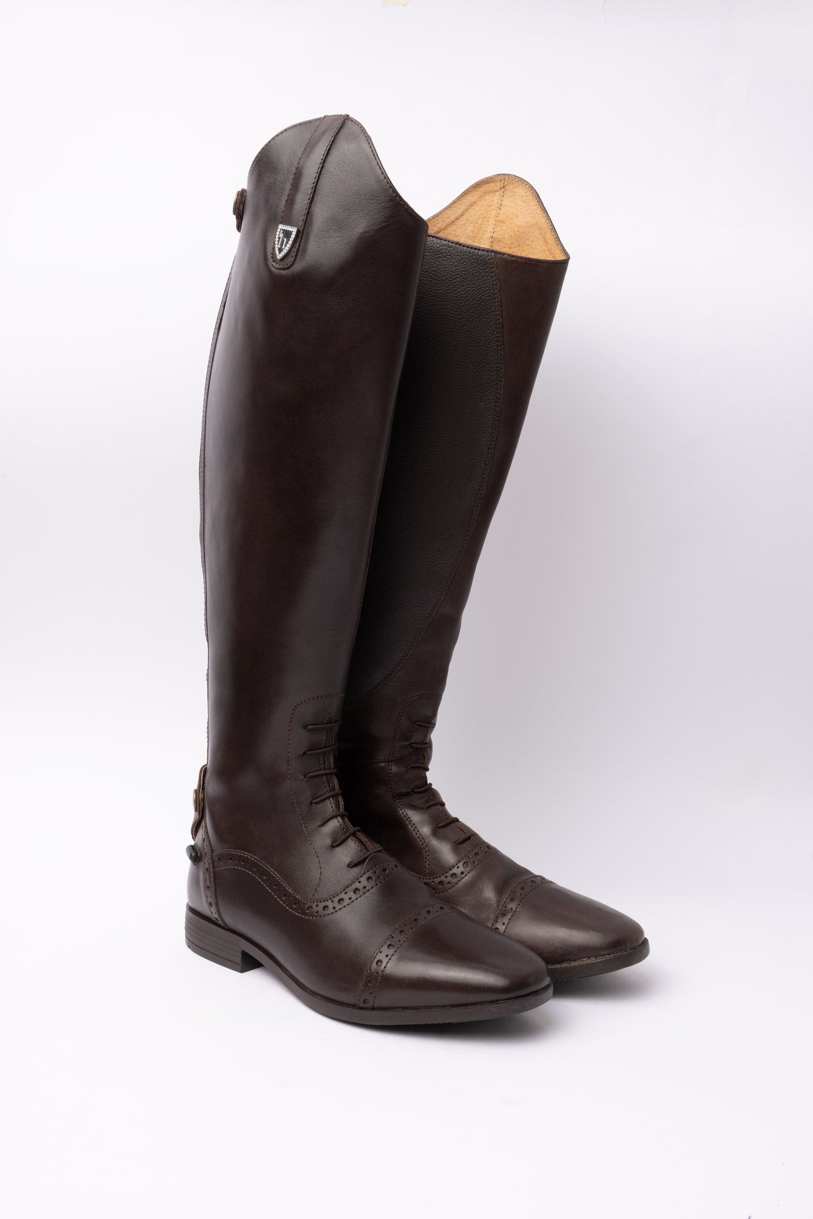 Dark Brown Horze Winslow Genuine Leather Tall Boots