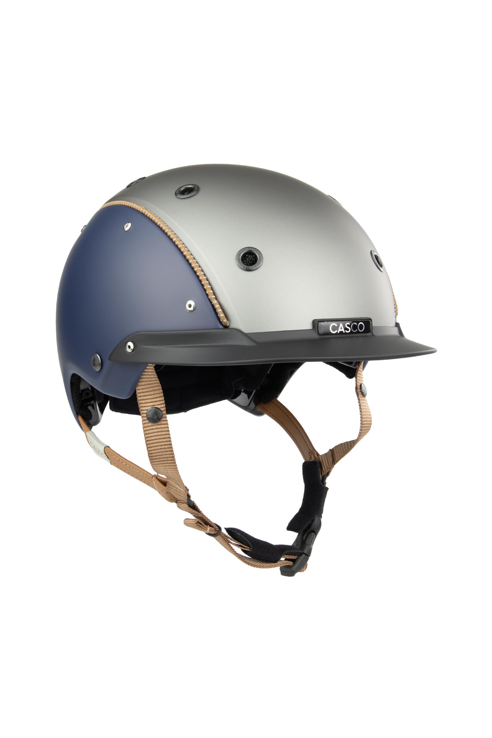 Blue Silver Matt Casco Champ Prime Riding Helmet