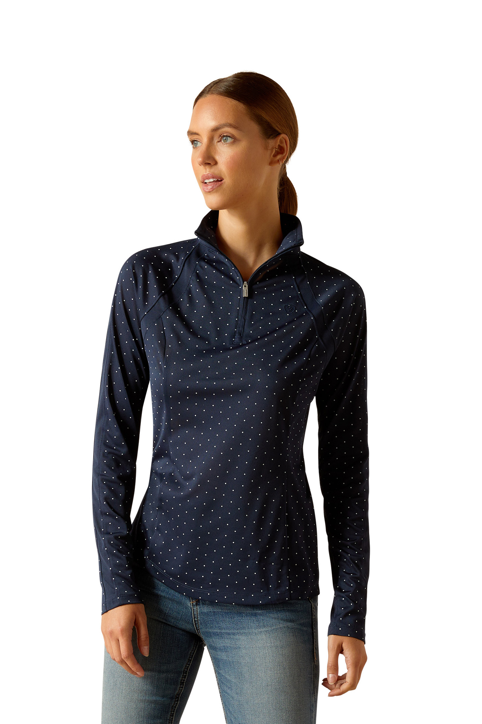 Navy Dot Ariat Sunstopper 3.0 Women's Baselayer