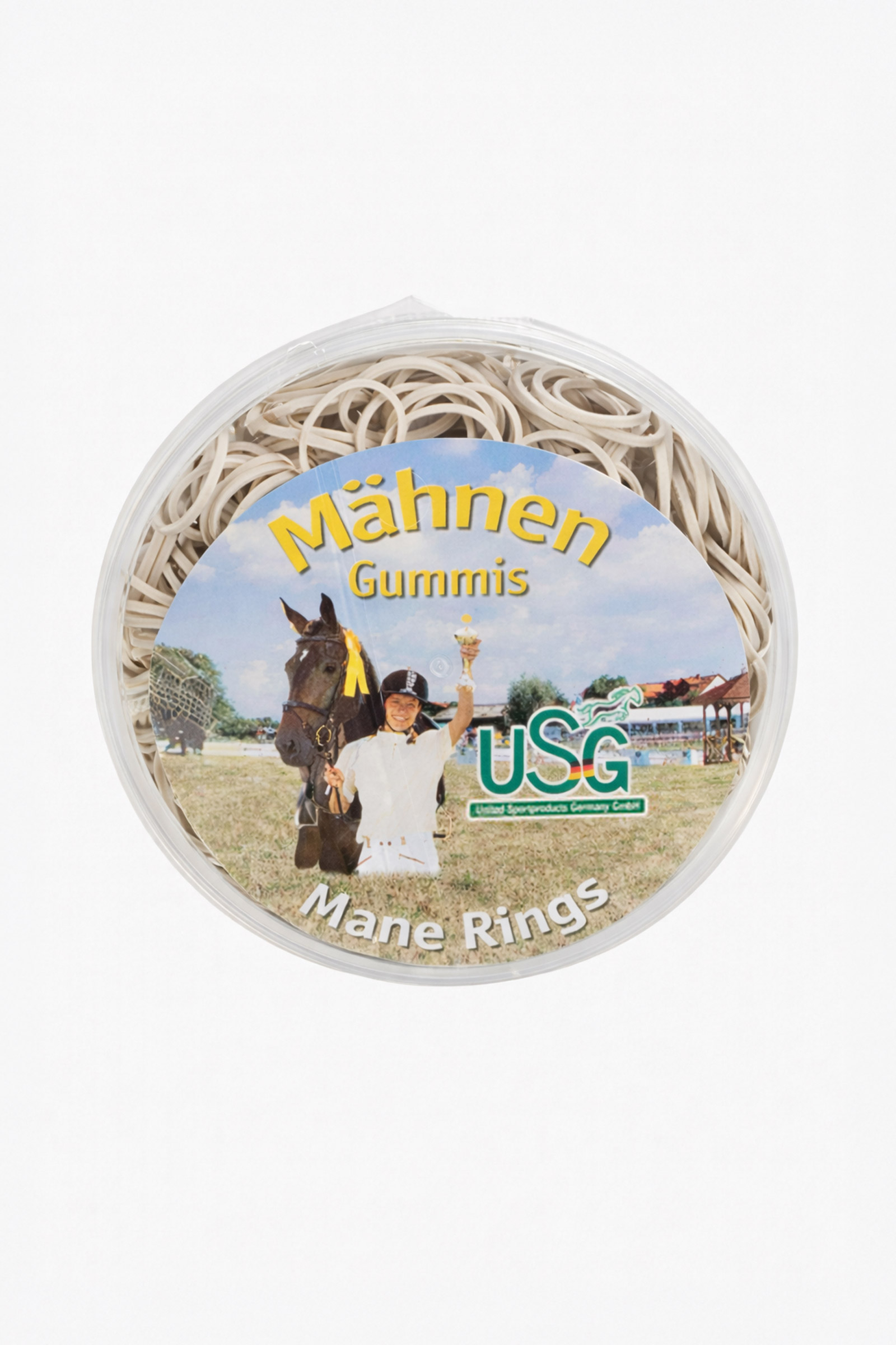 White USG Mane Rubber Rings (150g)