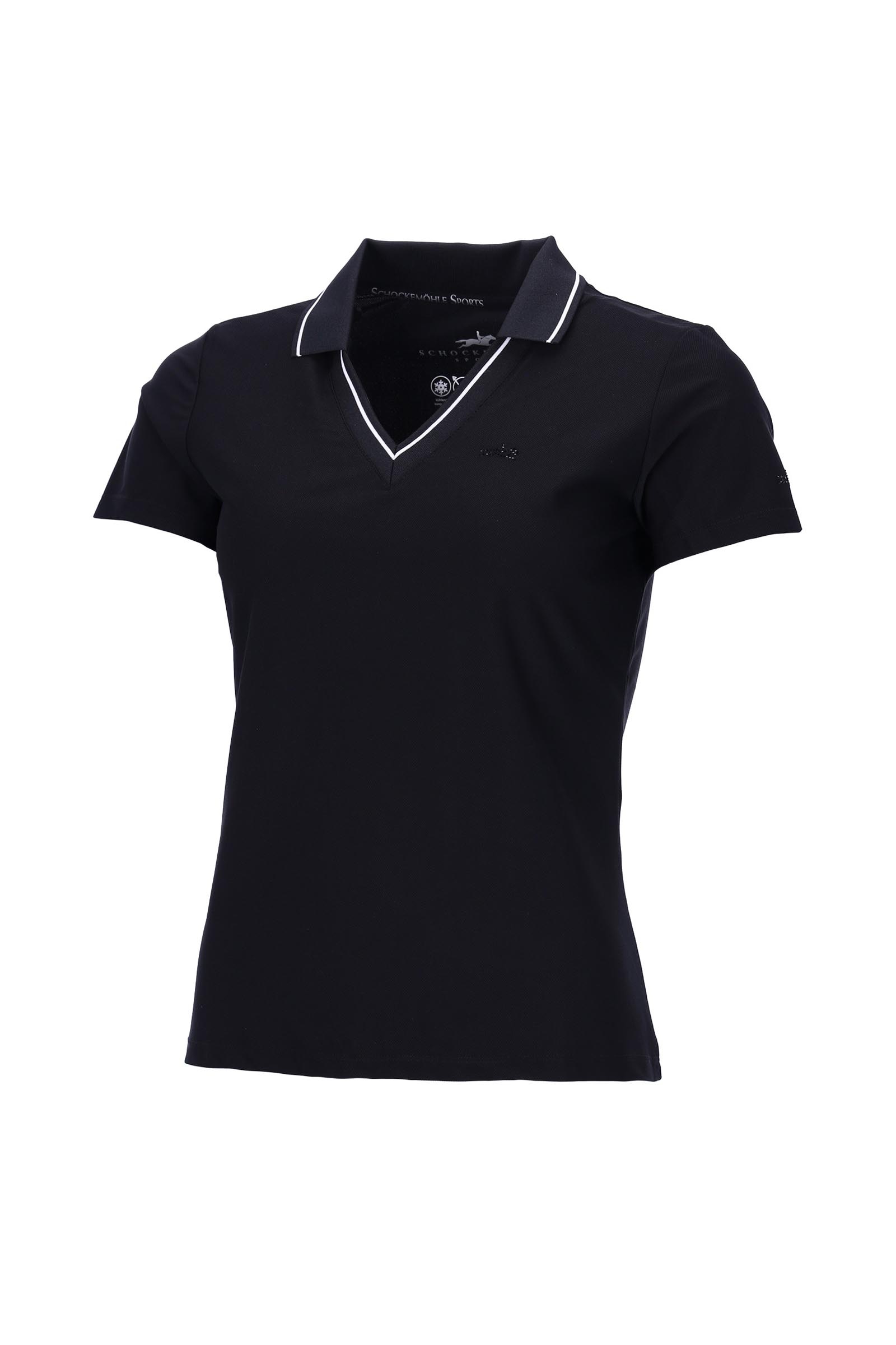 Black Schockem&ouml;hle Sports Miley Style Women's Functional Polo Shirt