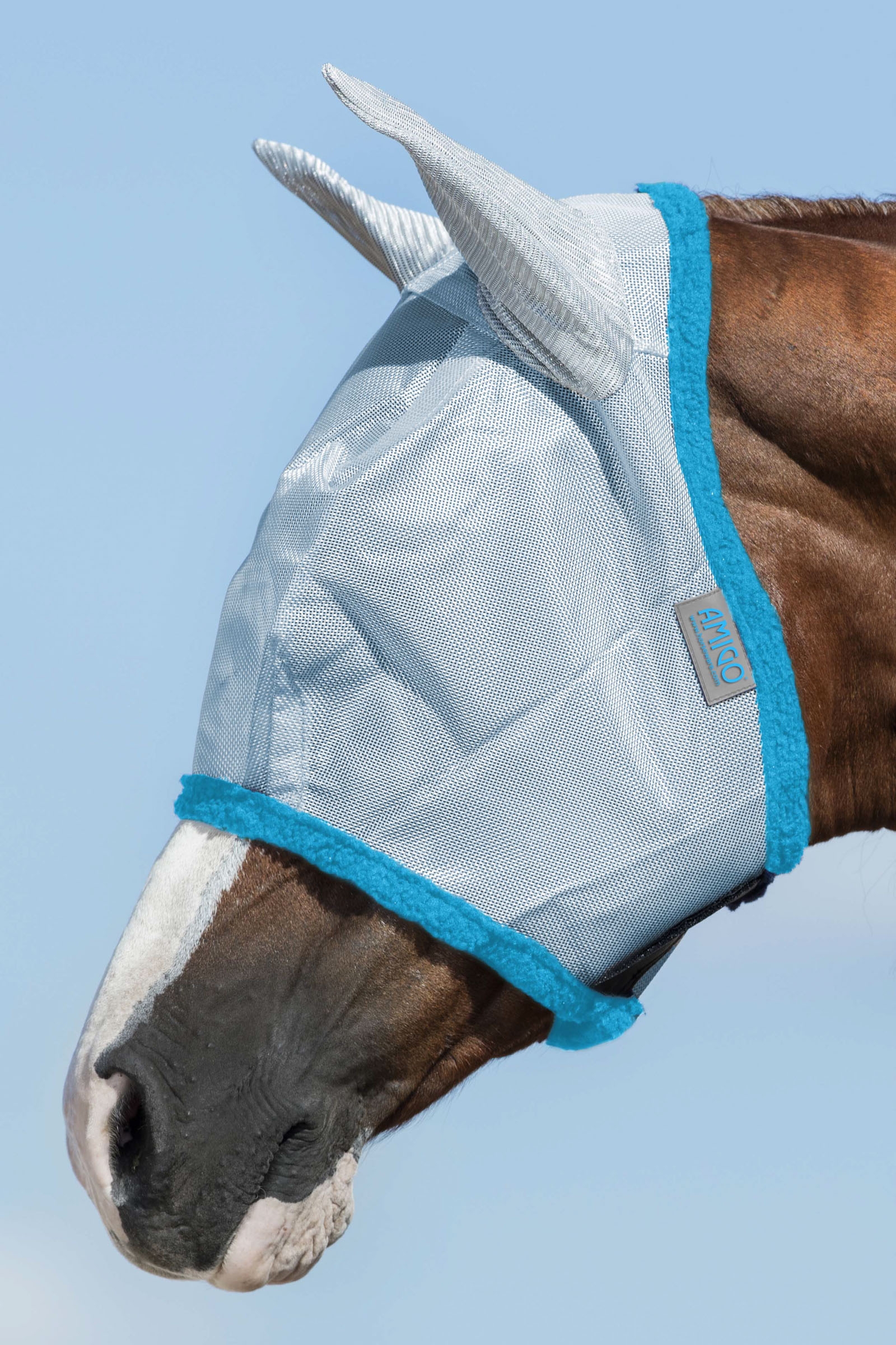 Baby Blue / Electric Blue Horseware Amigo Fly Mask