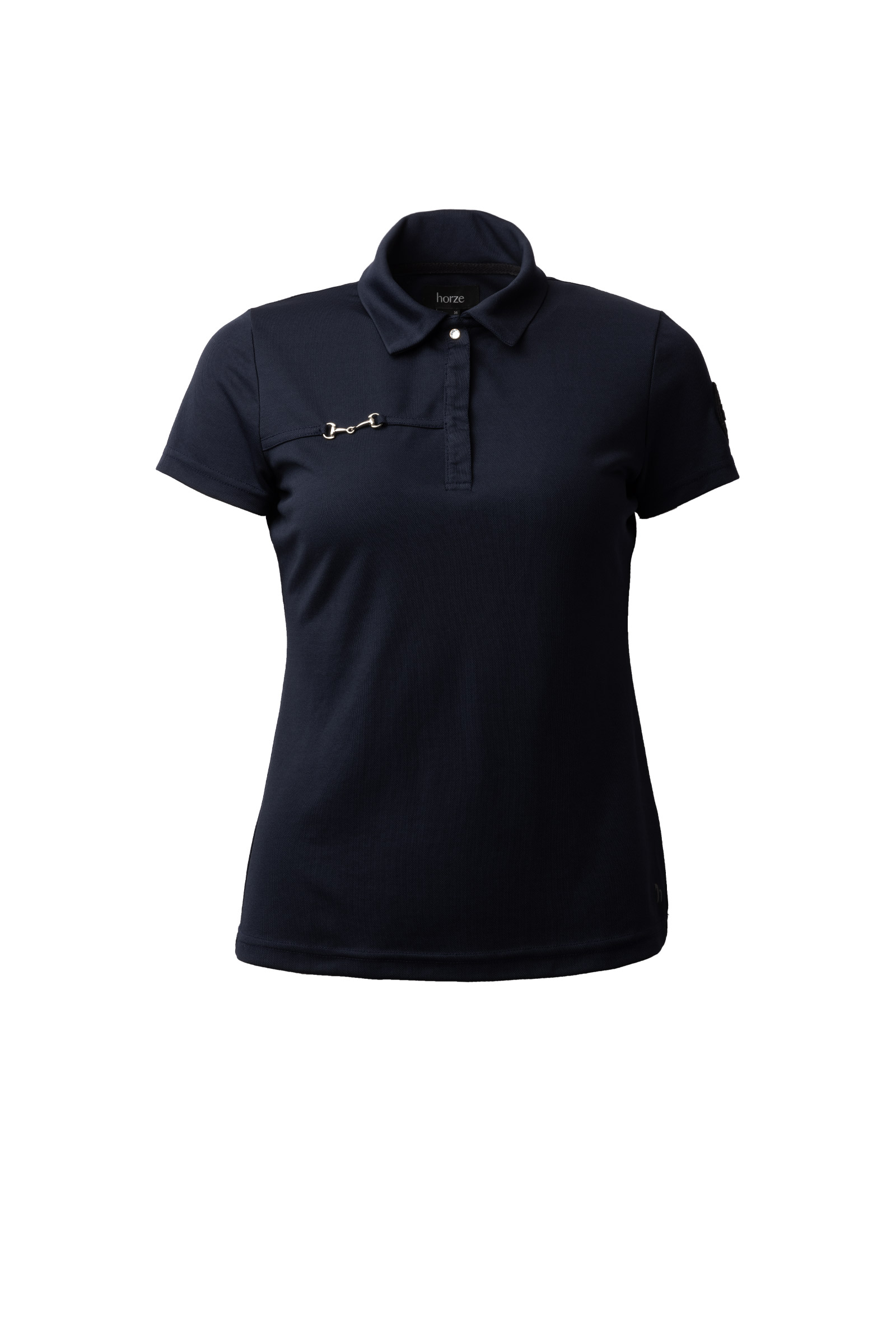 Dark Navy Horze Denise Women's Functional Short Sleeve Polo Shirt