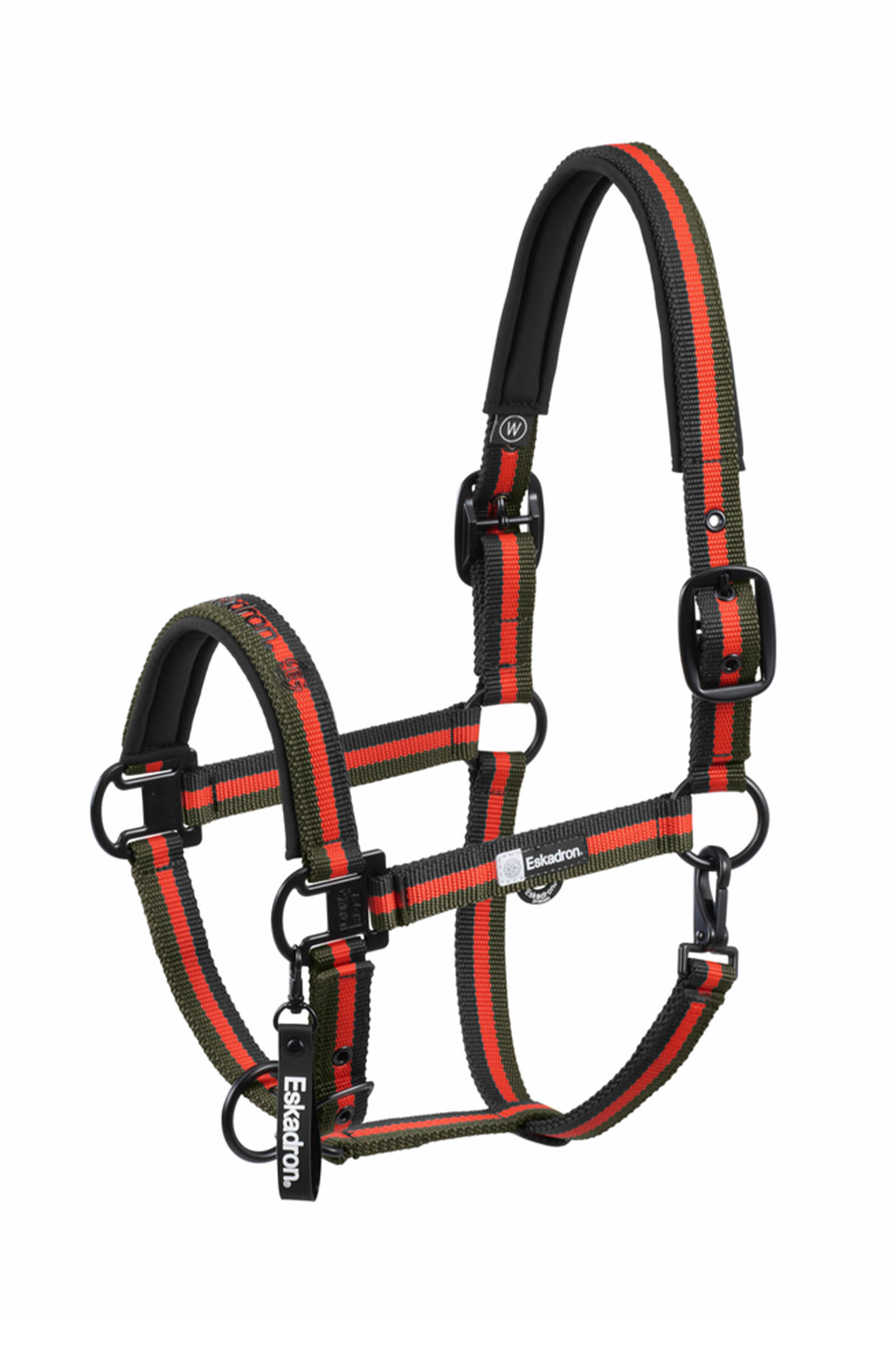 Black/Check Eskadron Dynamics AW25 Double Pin Headcollar