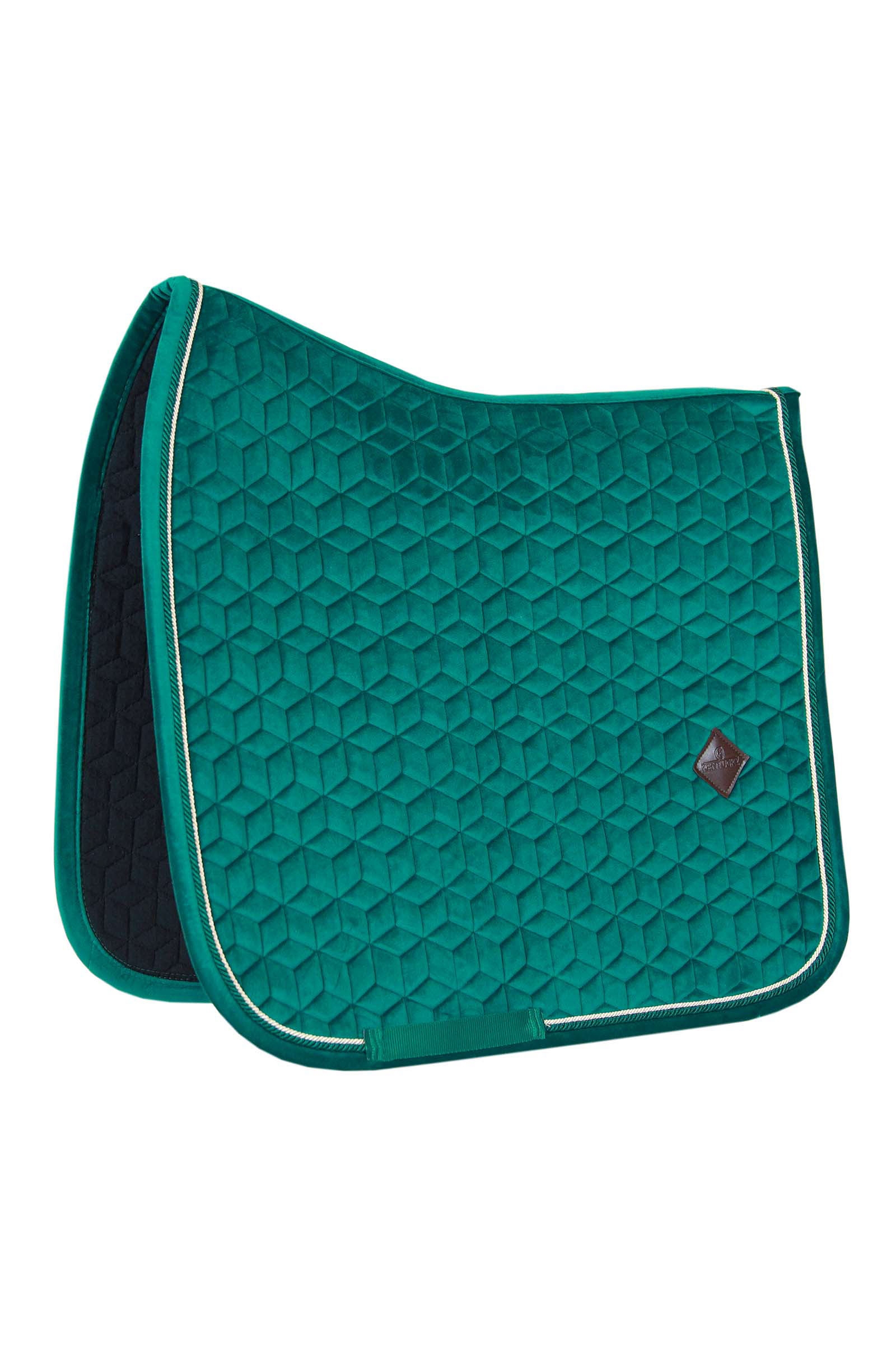 Green Kentucky Horsewear Velvet Dressage Saddle Pad