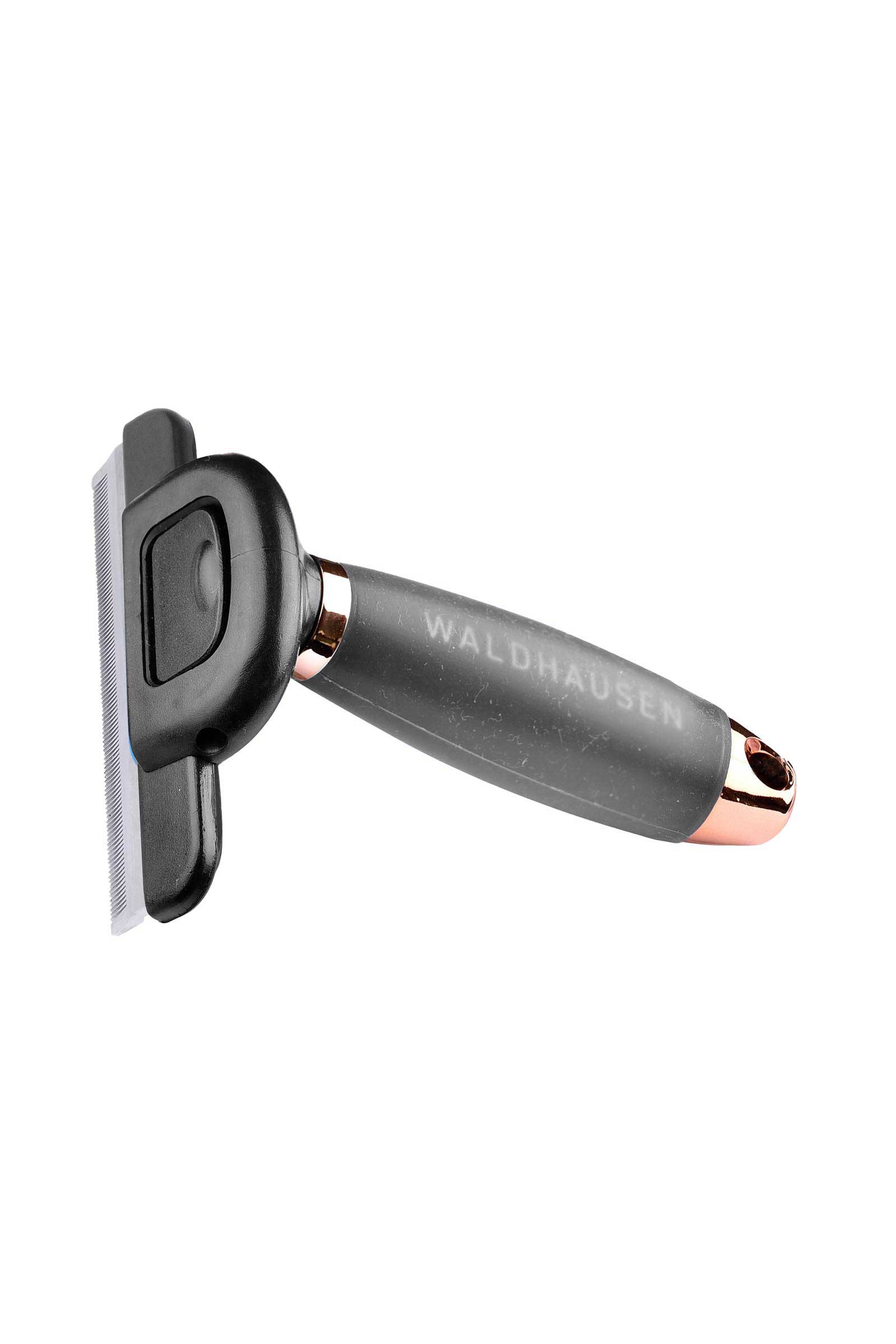 Black/ Rose Gold Waldhausen Deshedding Comb With Gel Handle, X-Large