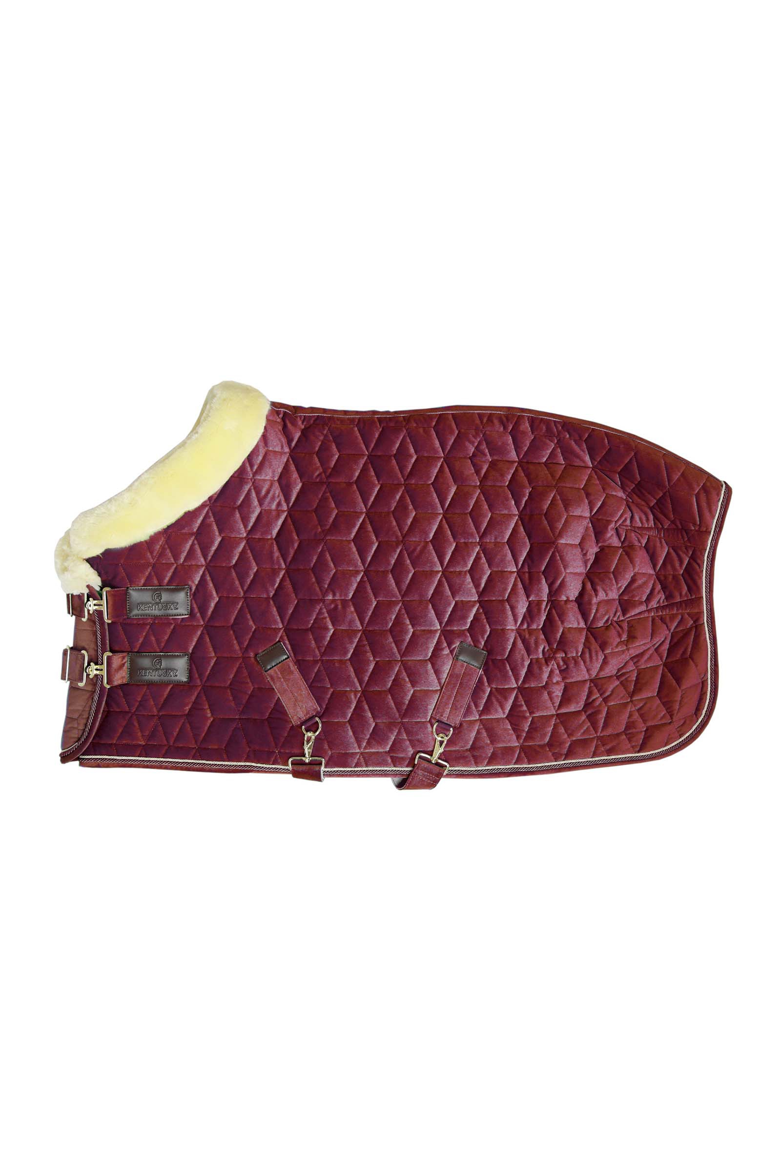 Burgundy Dark Red Kentucky Horsewear Velvet Show Rug, 160g