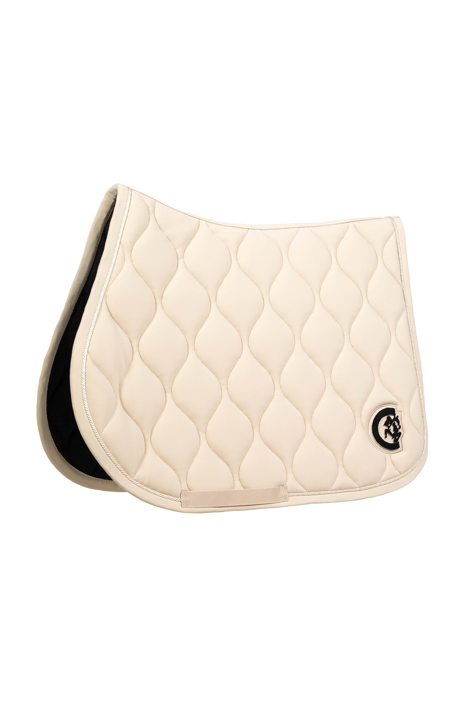 beige Kentucky Horsewear Saddle Pad Wave 3D Logo Show Jumping