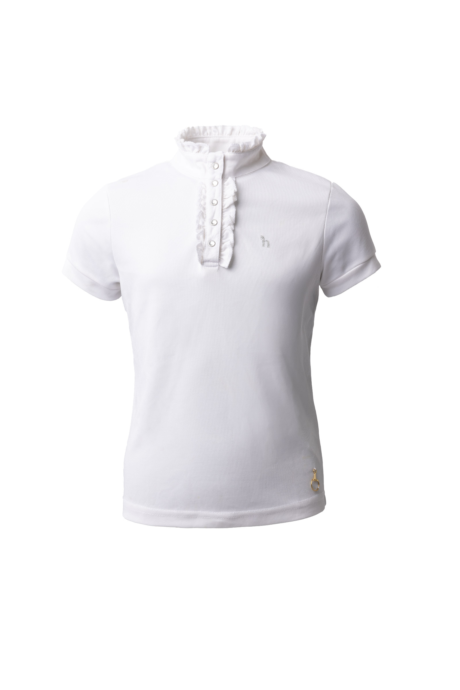 Horze Christel Kids Short Sleeve Ruffle Show Shirt