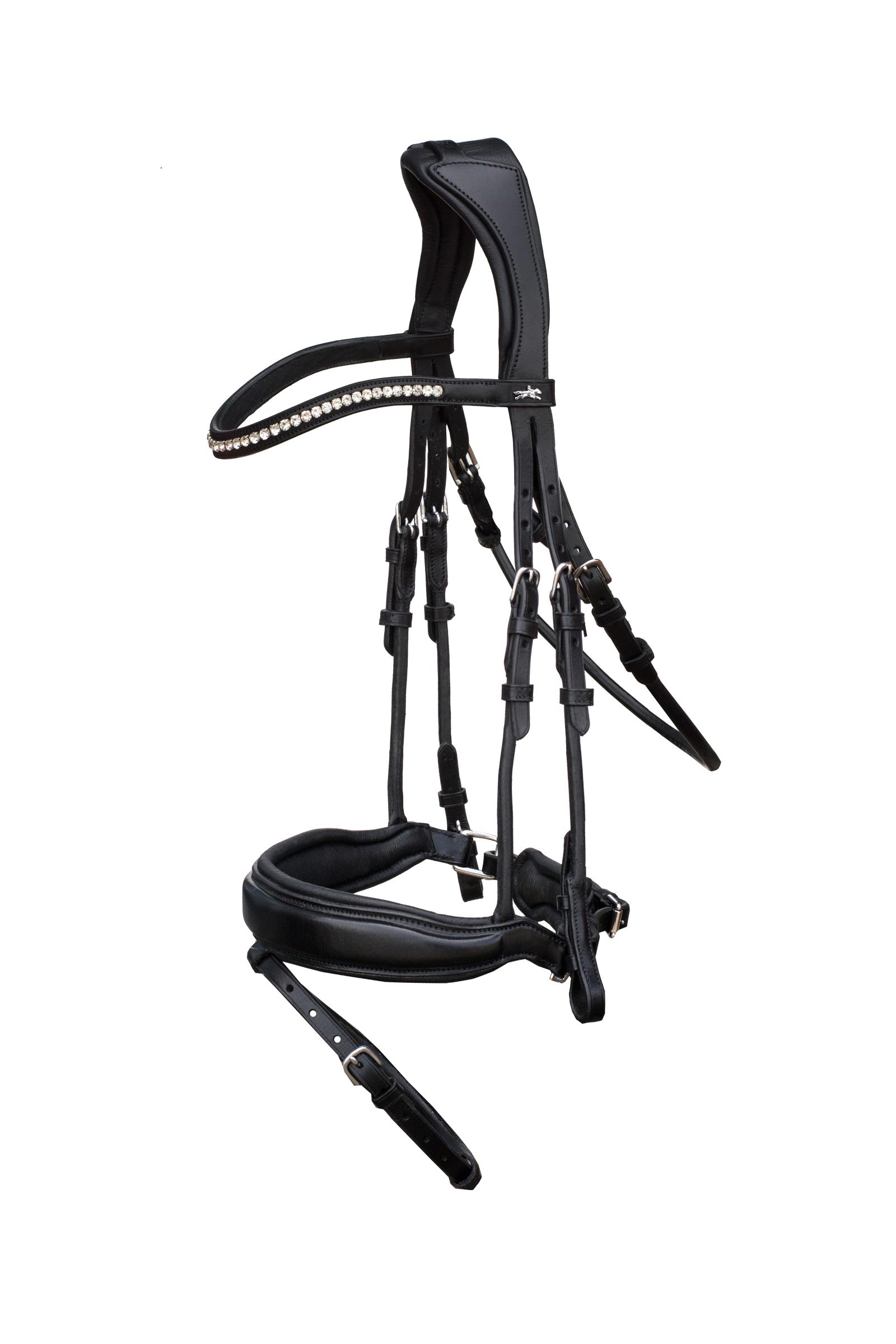 Black/Silver Schockemöhle Sports Malibu Anatomical Dressage Bridle