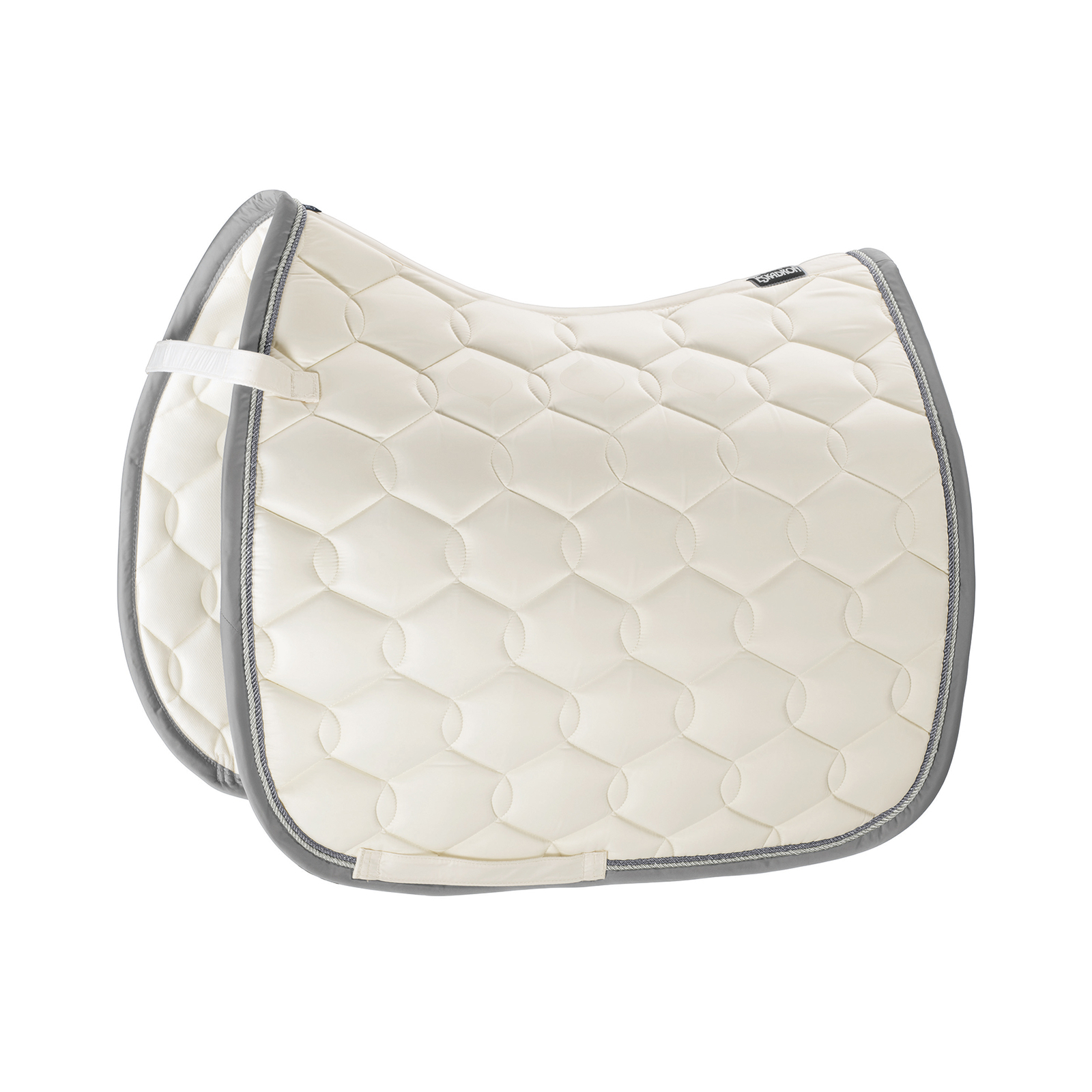 Cream light yellow Eskadron Glossy Wave Contrast Dressage Saddle Pad