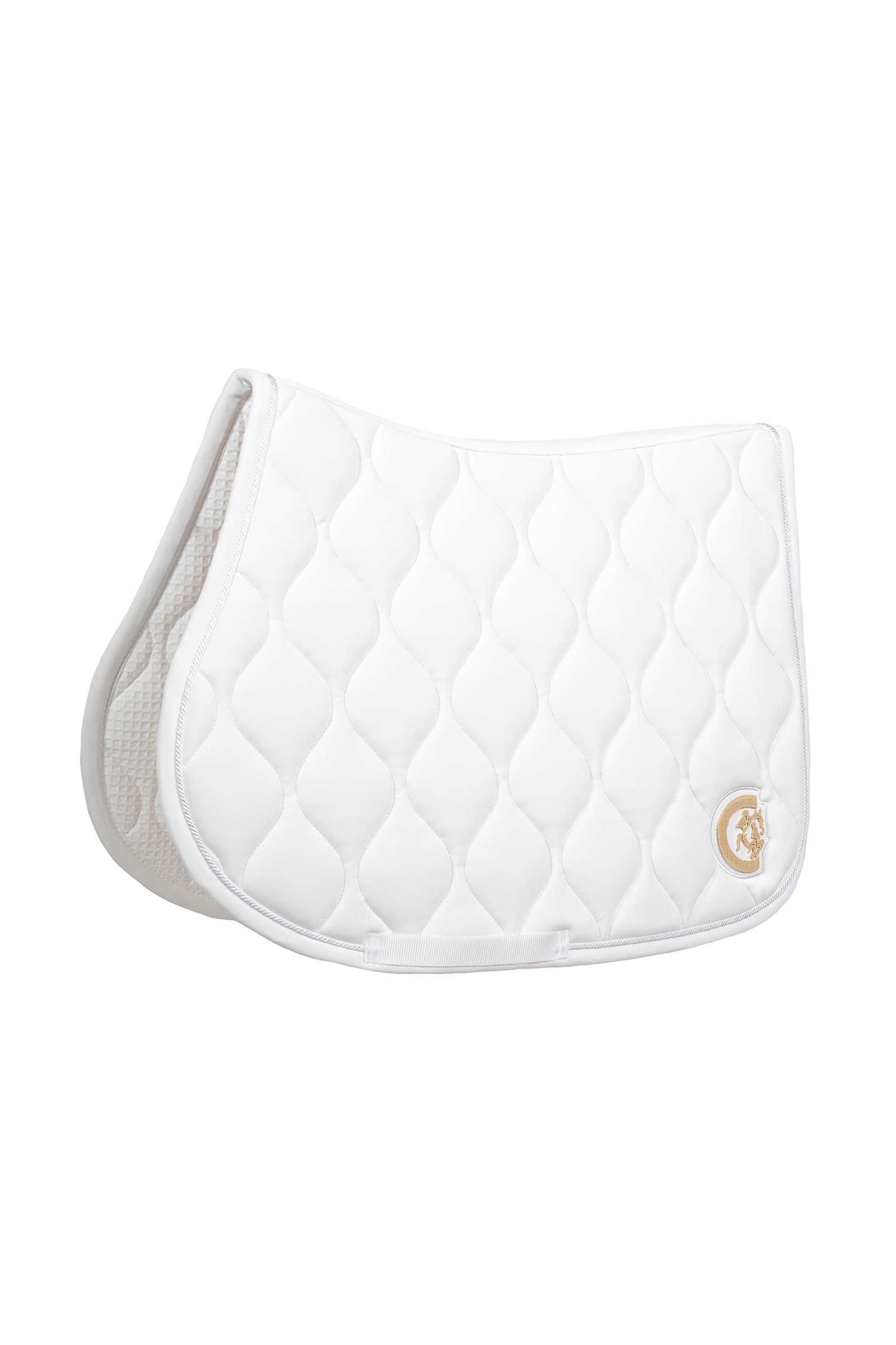 white Kentucky Horsewear Saddle Pad Wave 3D Logo Show Jumping