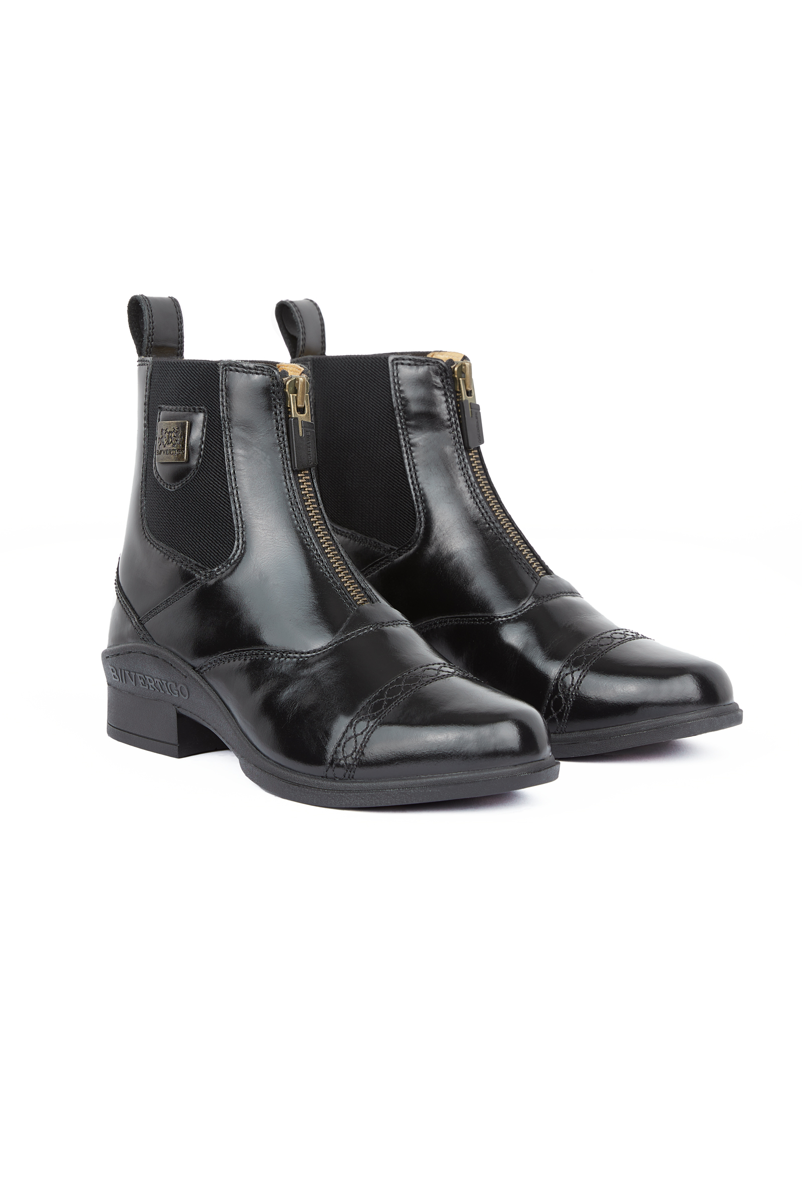 B Vertigo Women's Saturn Front-Zip Leather Jodhpur Boots