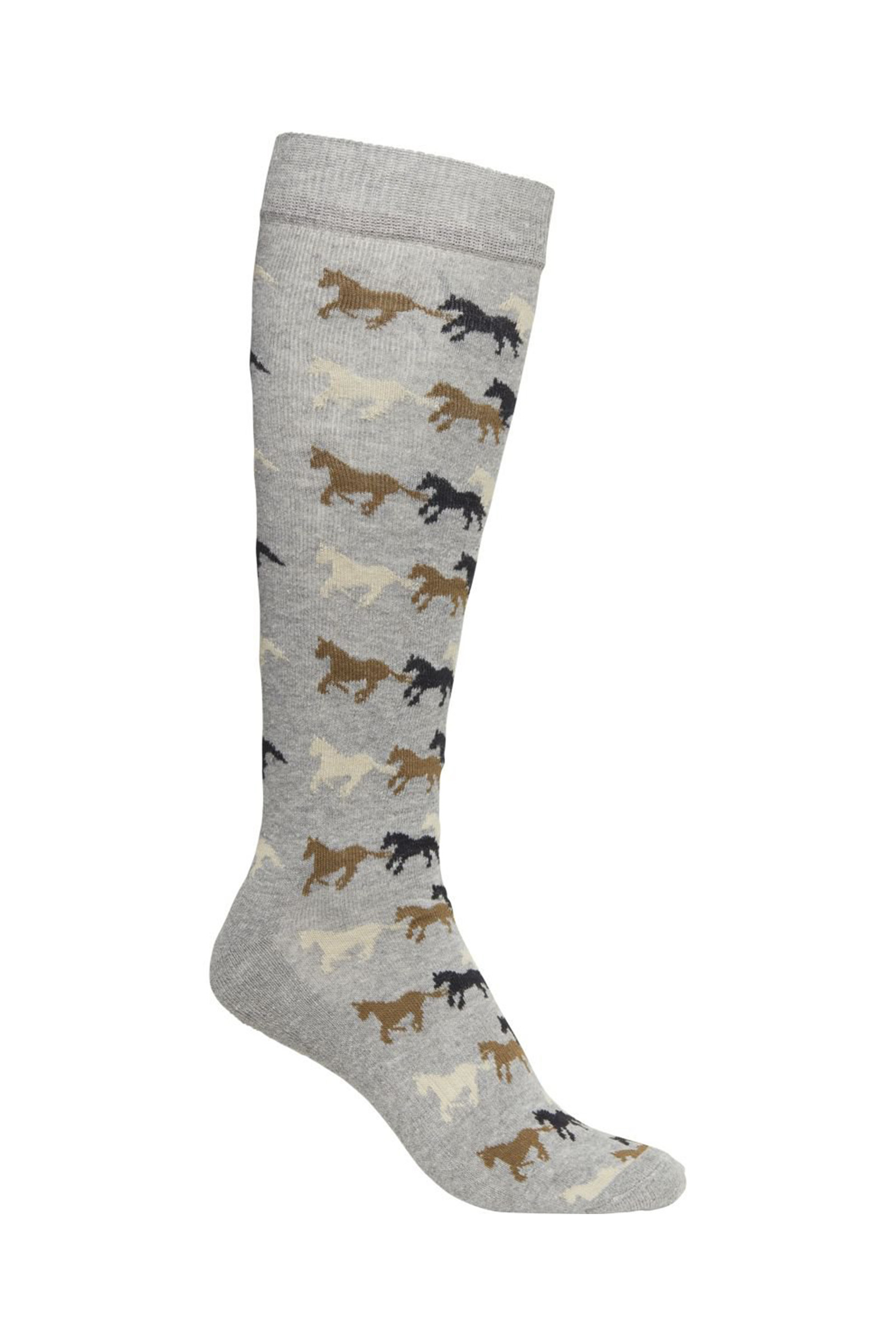 Pebble Grey Mountain Horse Running Horse Kid&acute;s Riding Socks