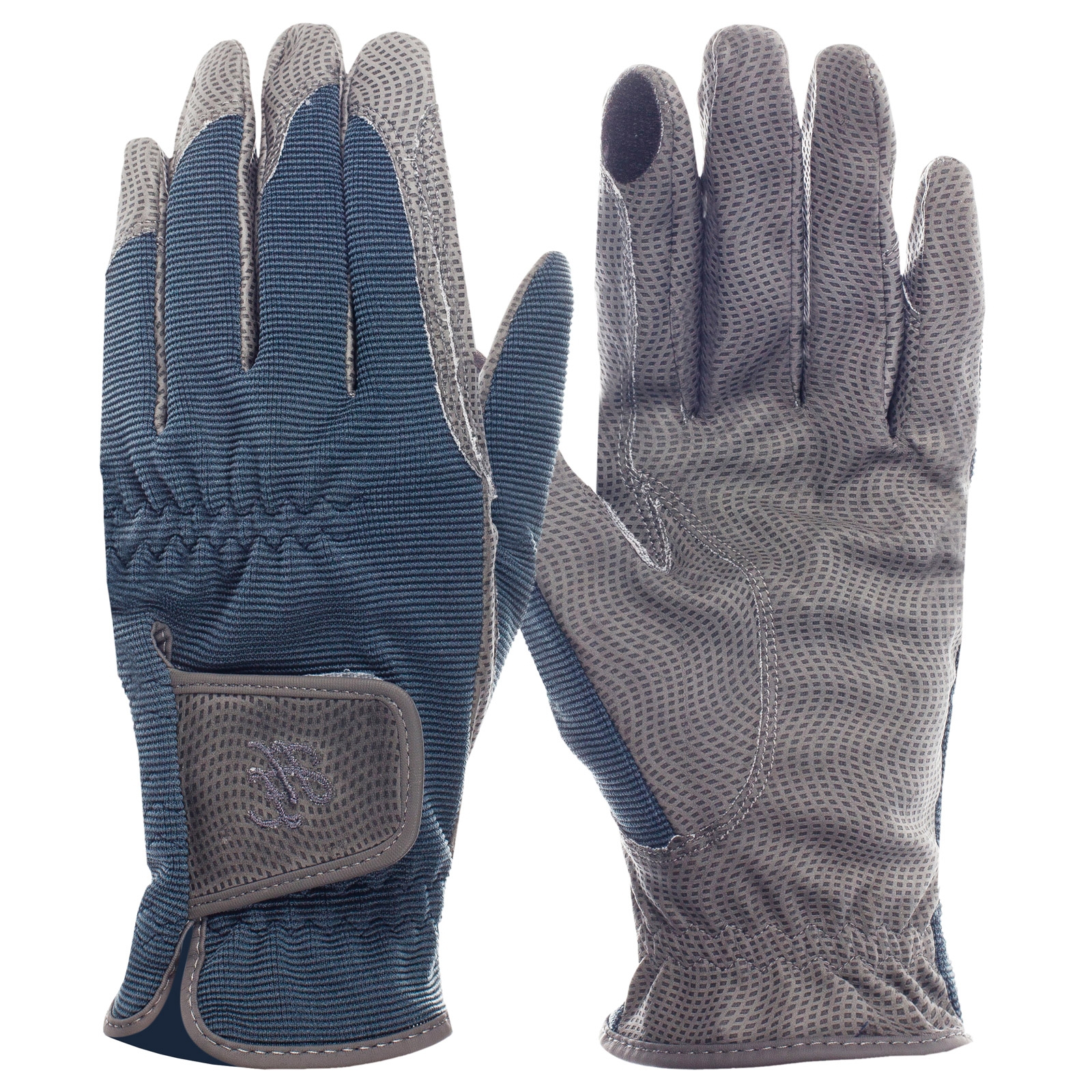 Dark Slate/Ash Grey Horze Shona Touch-Screen Riding Gloves