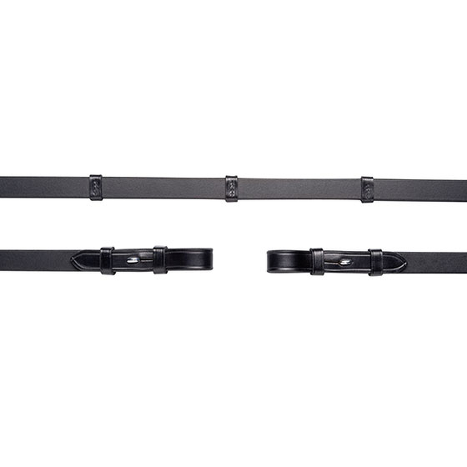 Schockem&ouml;hle Sports Leather reins,Hook&Stud,Stops, 16mm,5 stops,no martingal stop