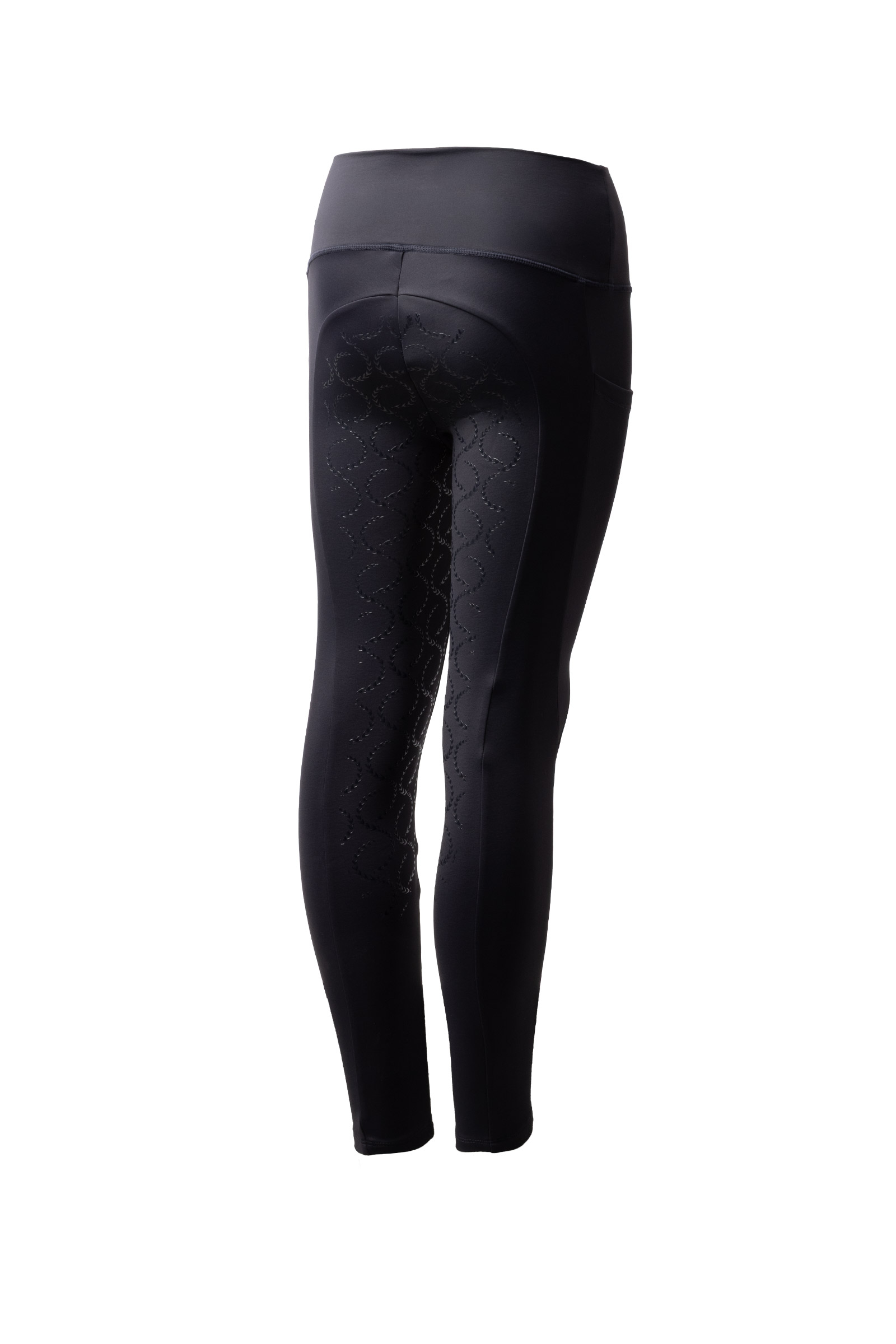 Dark Navy Horze Gillian Kids&acute; Thermo Fullgrip Tights