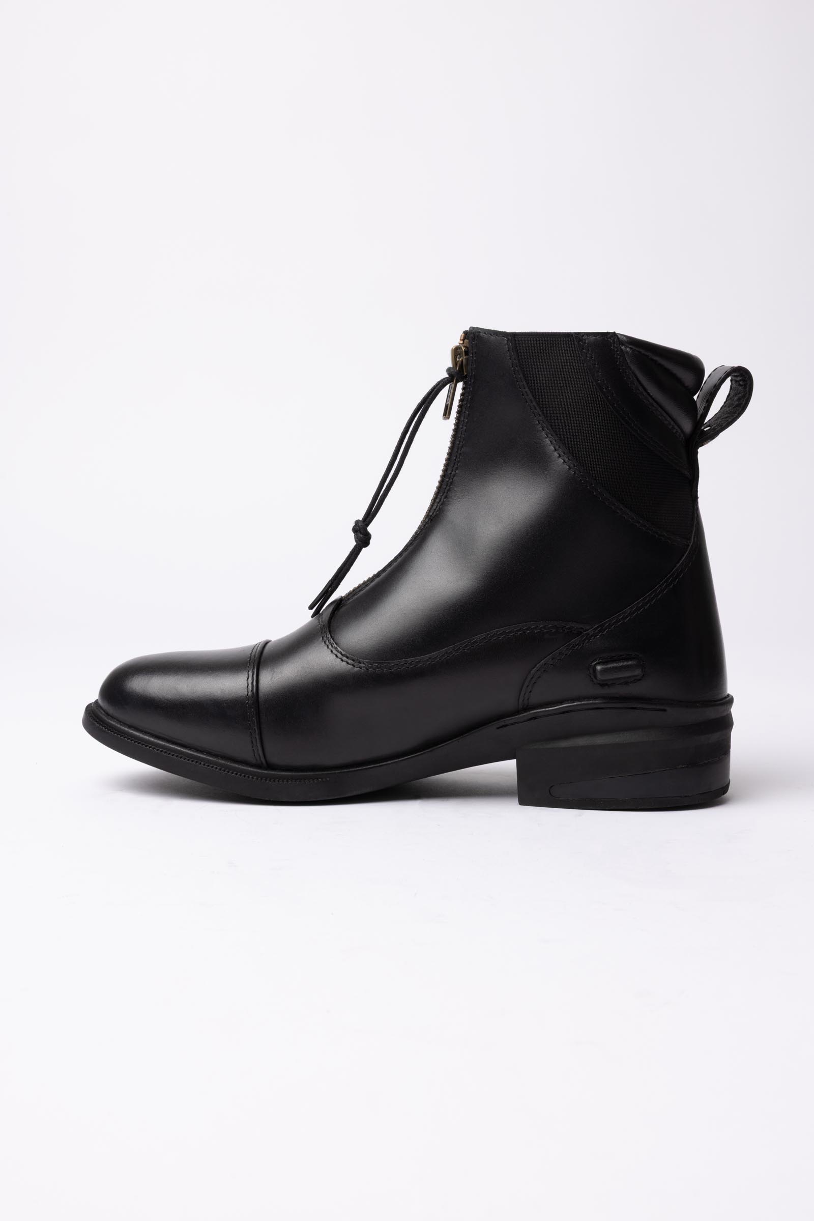 Horze Oldenburg Leather Jodhpur Boots With Front Zip