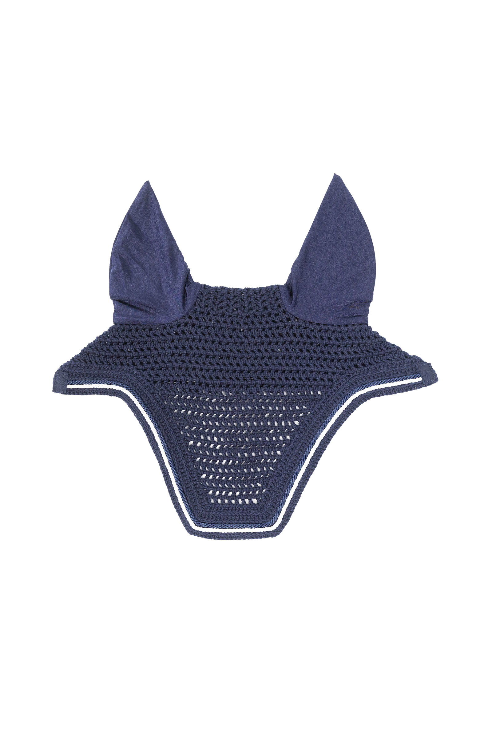 navy Kentucky Horsewear Fly veil Wellington Diamond Rope