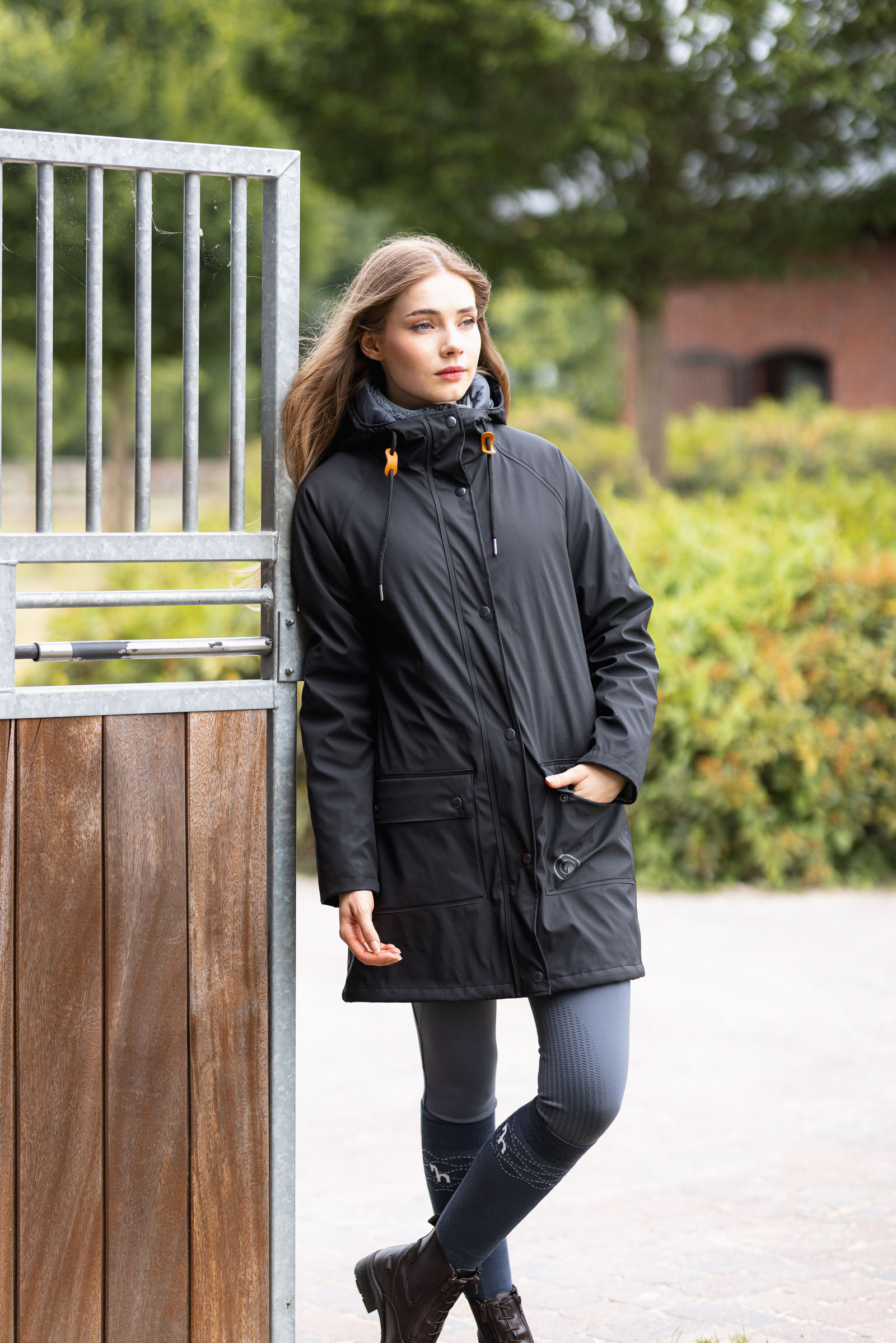 Horze Elise Raincoat with Padded Lining