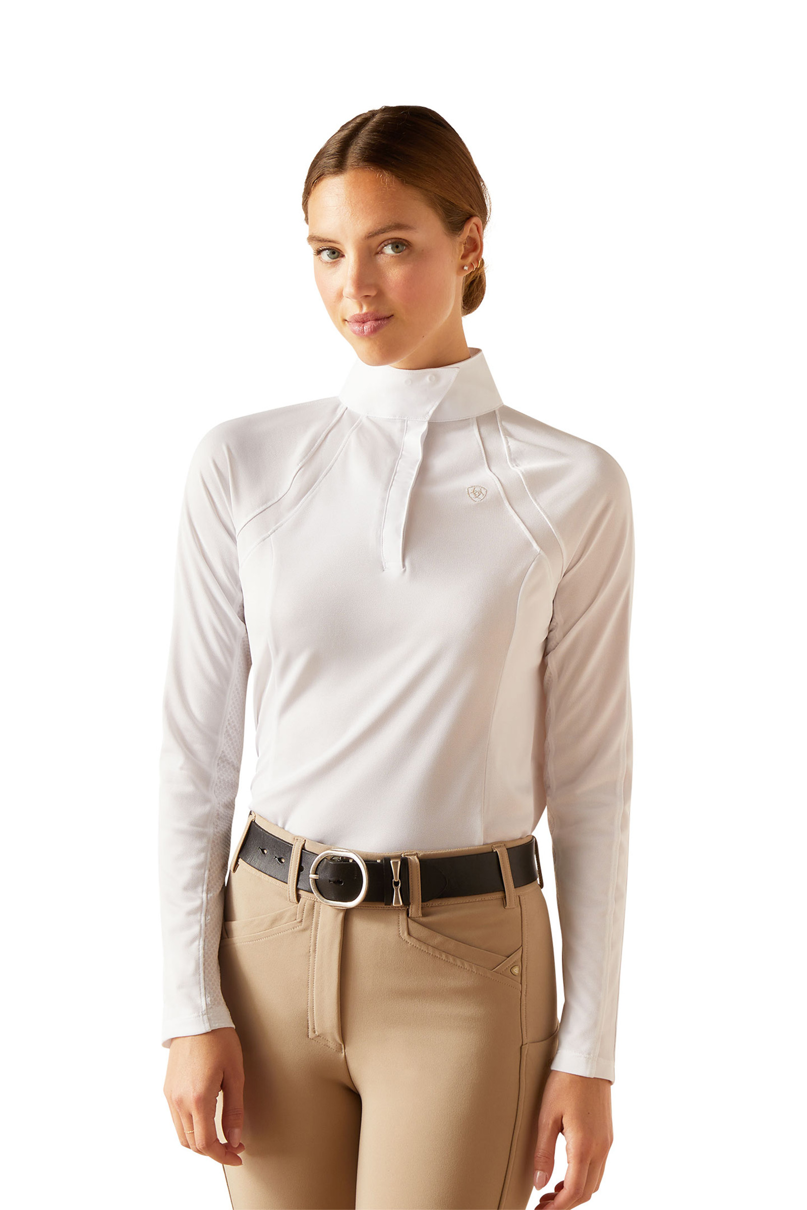 White Ariat Sunstopper 3.0 Pro Women's Show Shirt