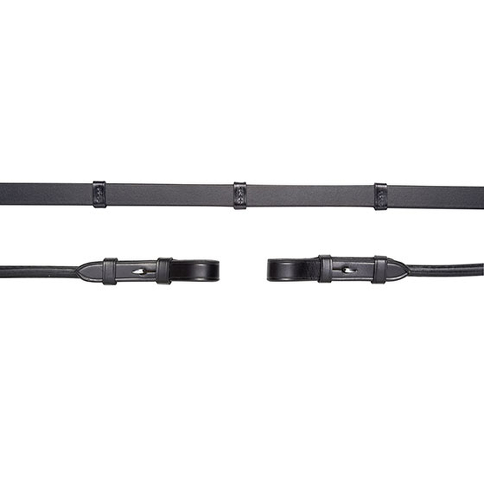 Schockemöhle Sports Leather reins,hook&stud,w.stop, Bridle reins round raised