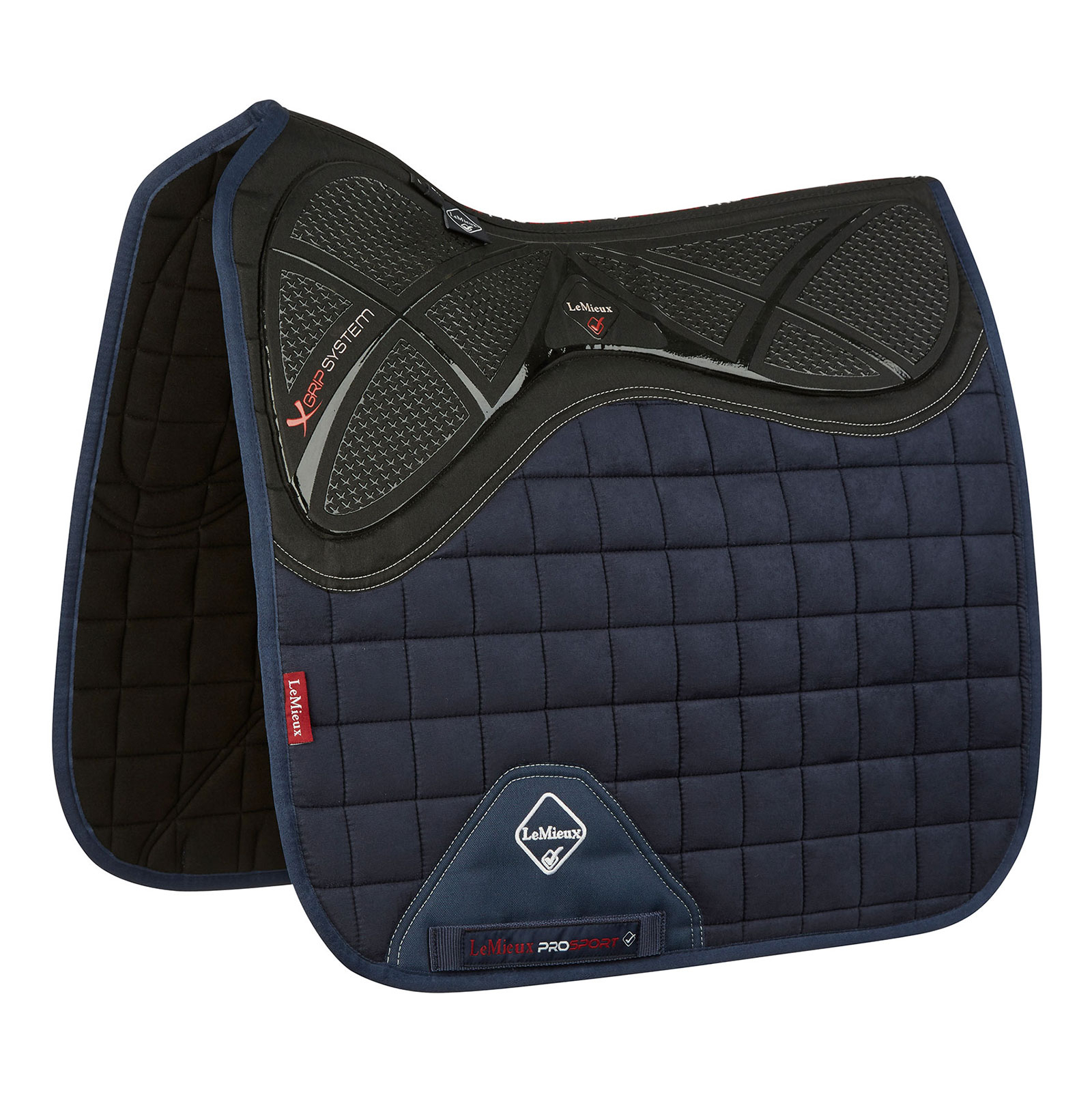 Dark Blue LeMieux X-Grip Silicone Square Dressage Saddle Pad