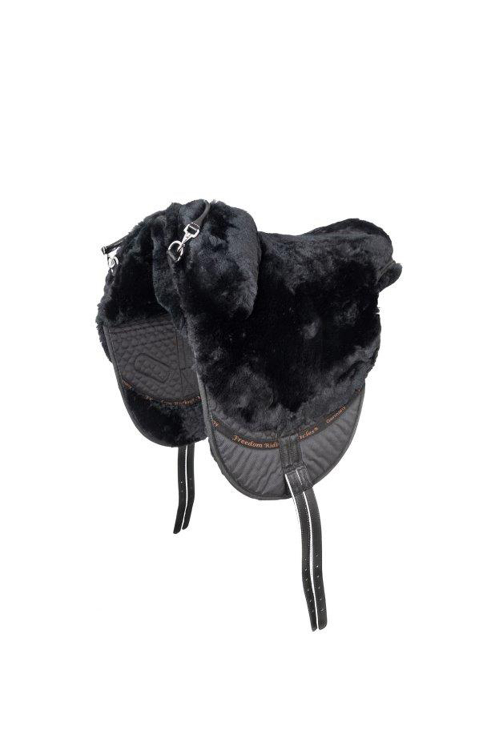 Black/Black F.R.A. Freedom Riding Articles Macon Extra Merino Bareback Pad, Knee Rolls & Inlays, L