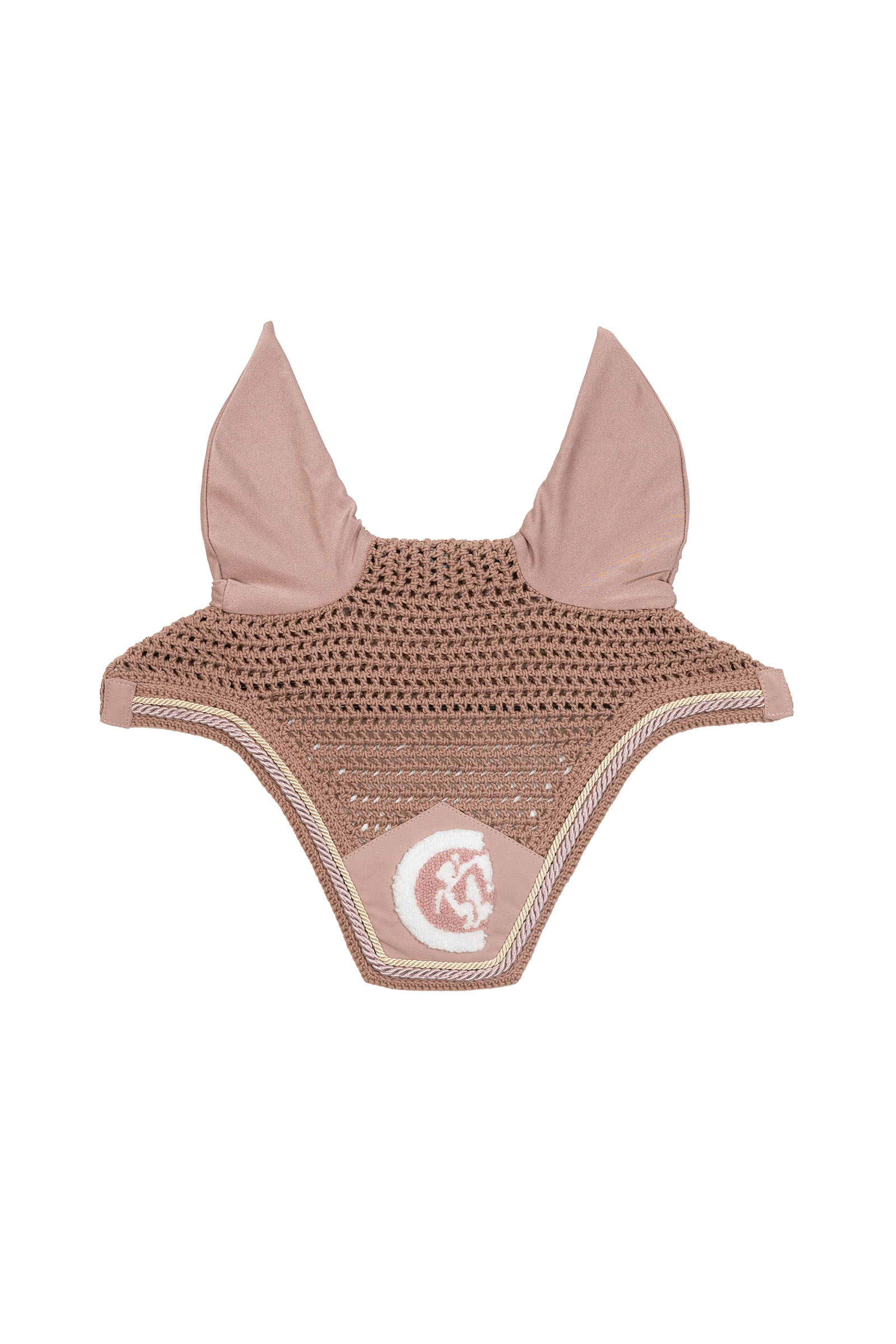 old rose Kentucky Horsewear Fly veil Wellington 3D Logo rope