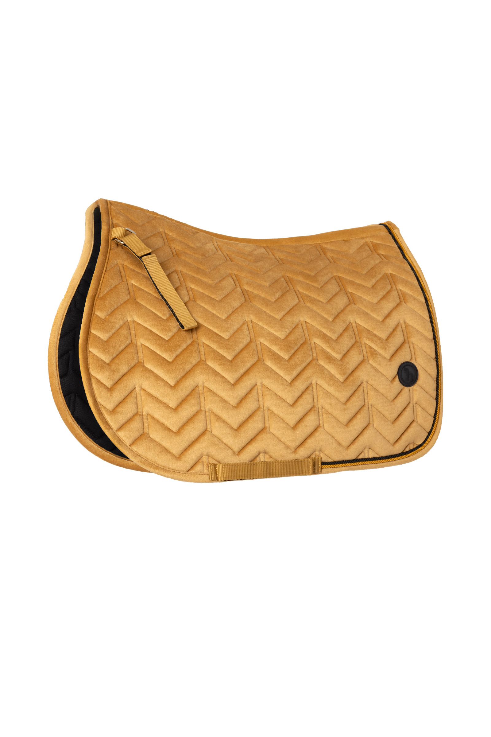 Golden brown Horze Del&eacute;mont GP Saddle Pad